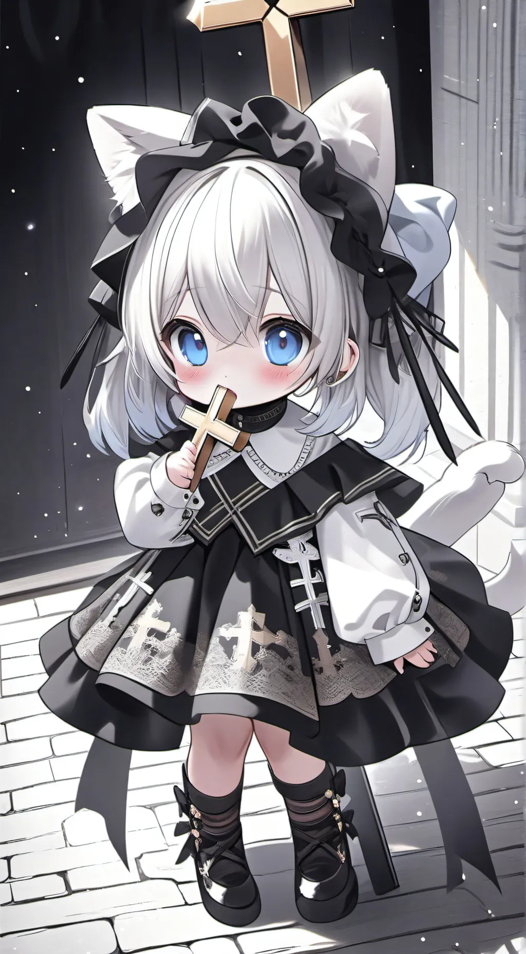 ai character: ☨️Christian Neko☨️ background