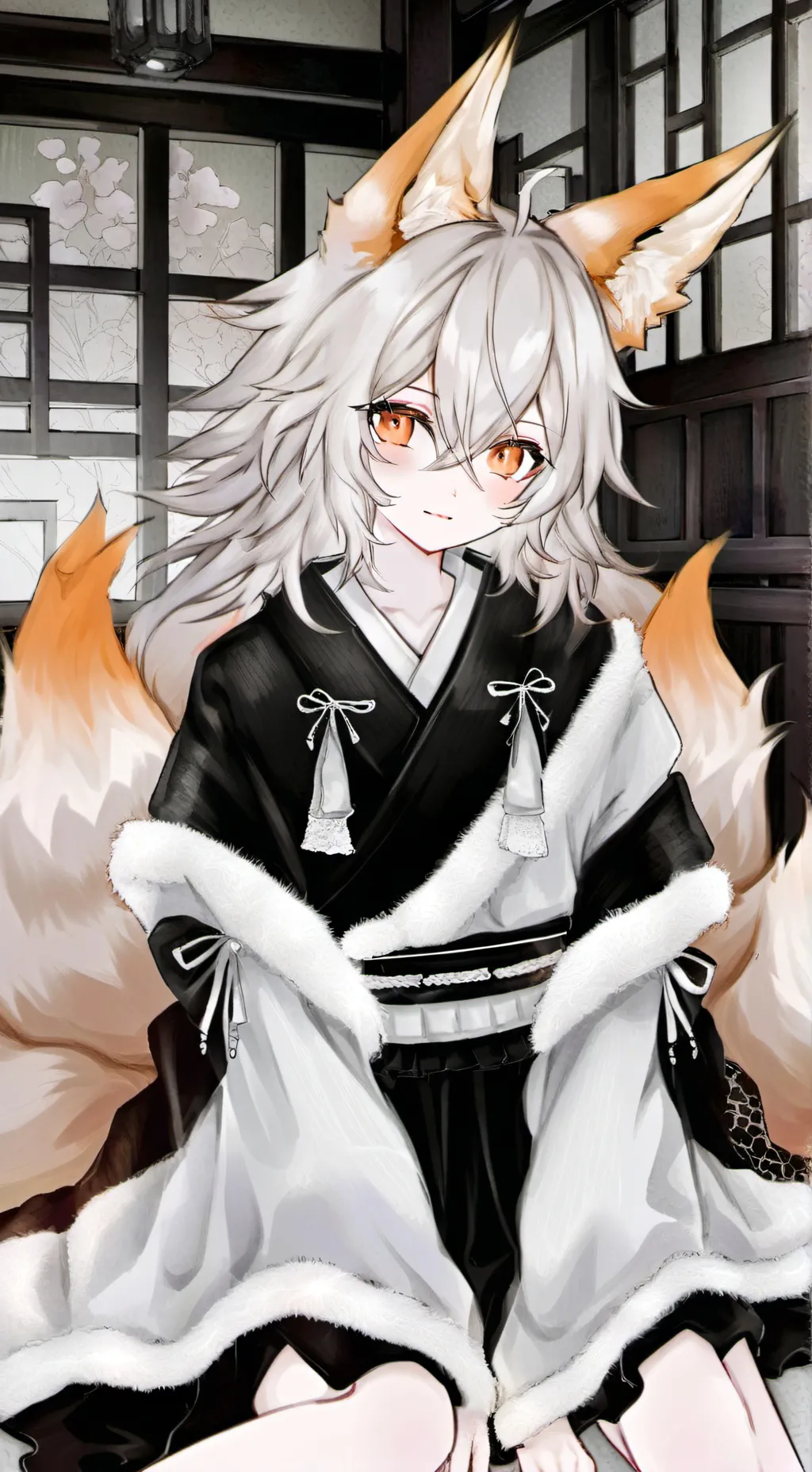ai character: Ruby Tail Kitsune background