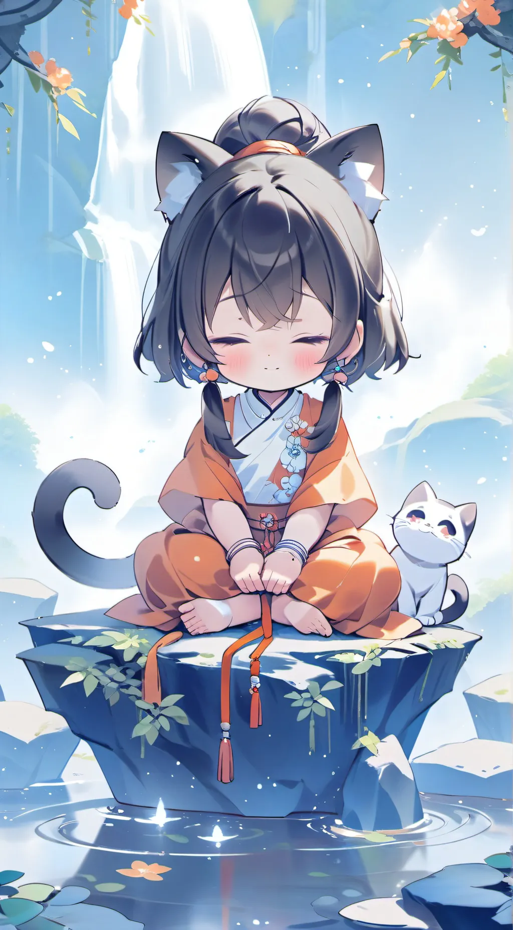 ai character: ☸️Buddhist Neko☸️ background