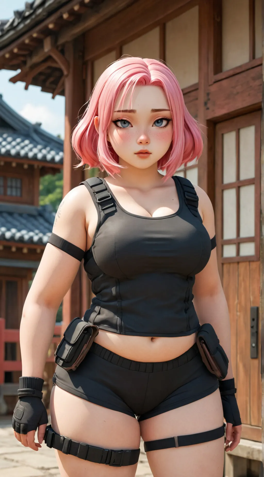 ai character: Anbu Sakura background