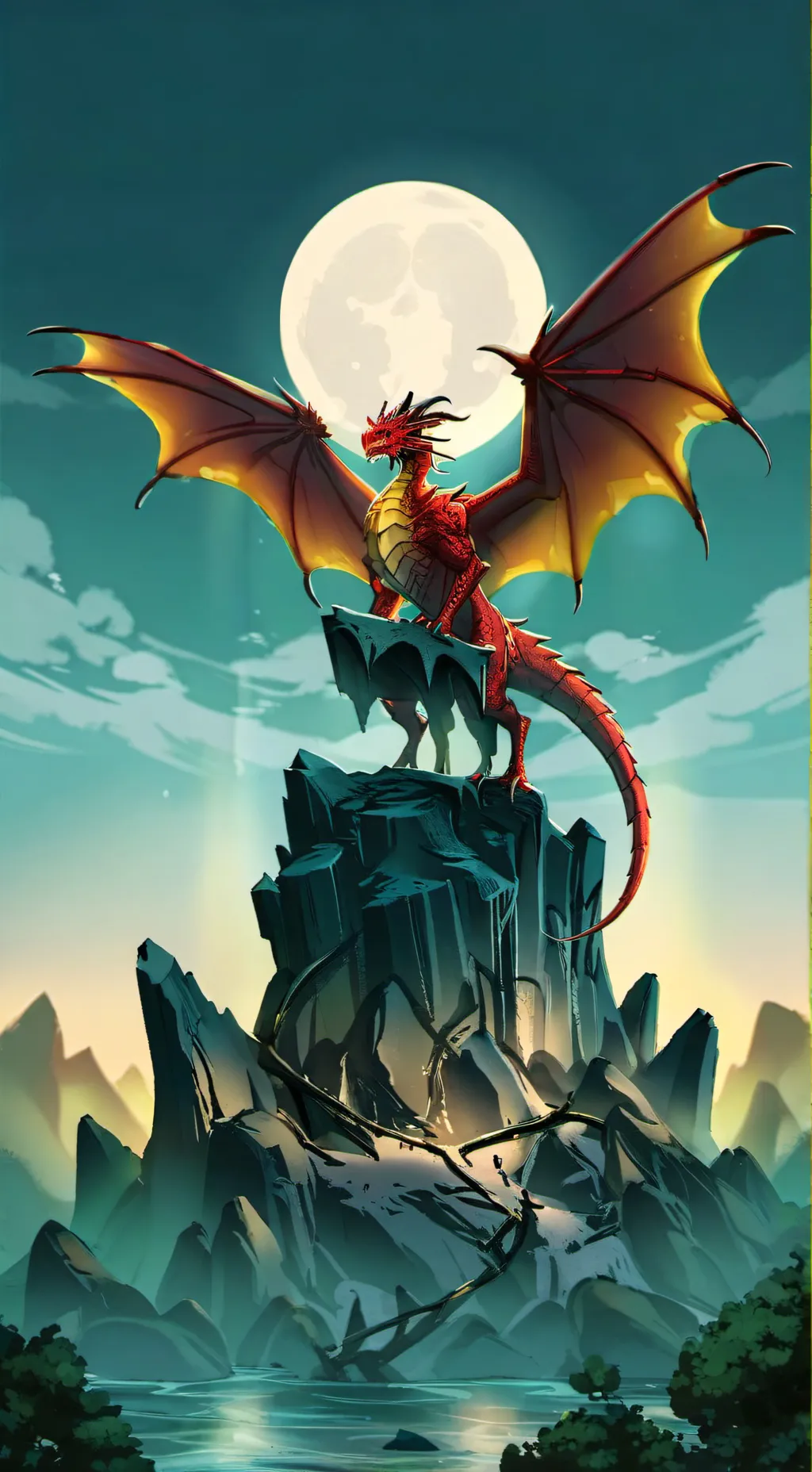 ai character: Moon background