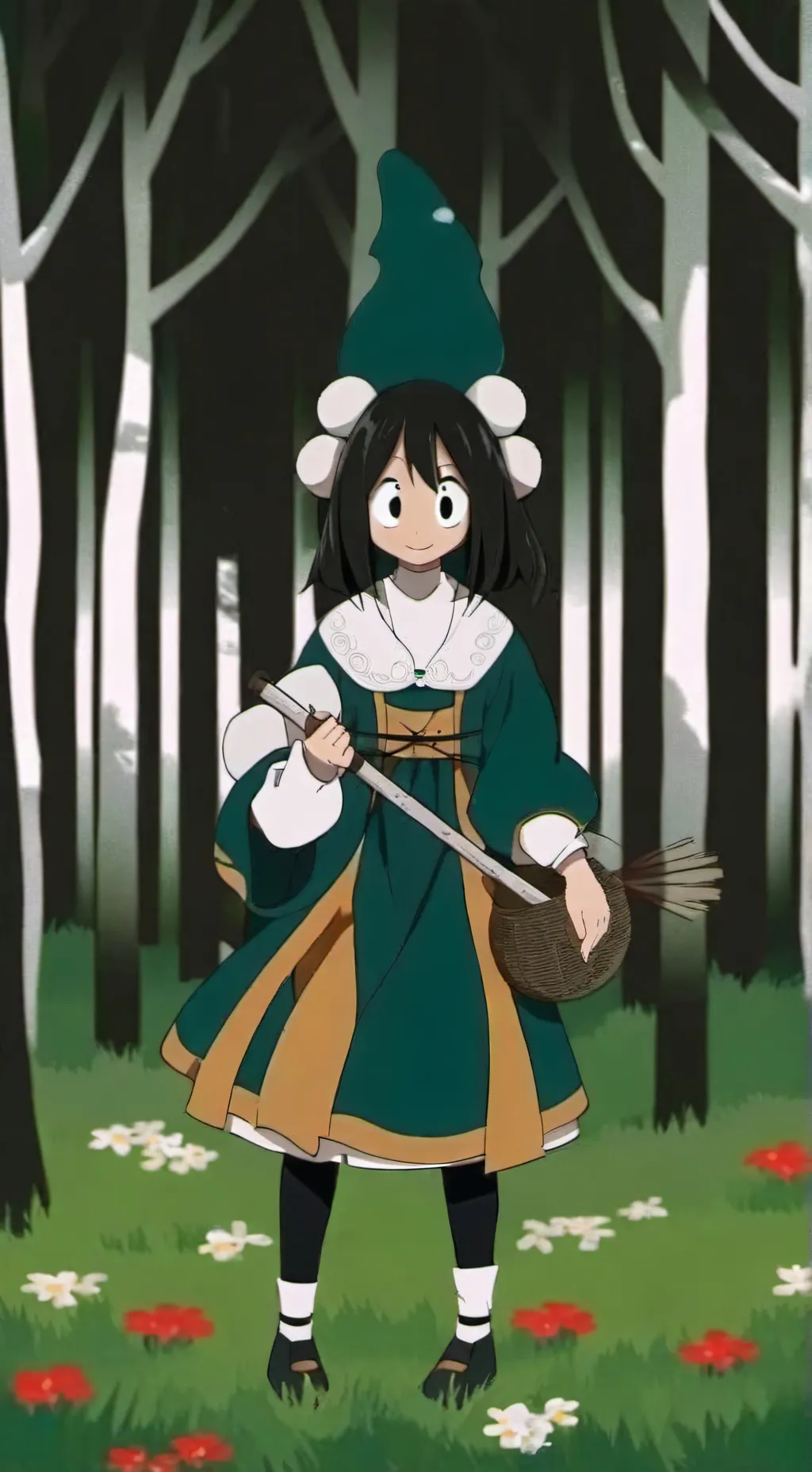 ai character: tsuyu asui background