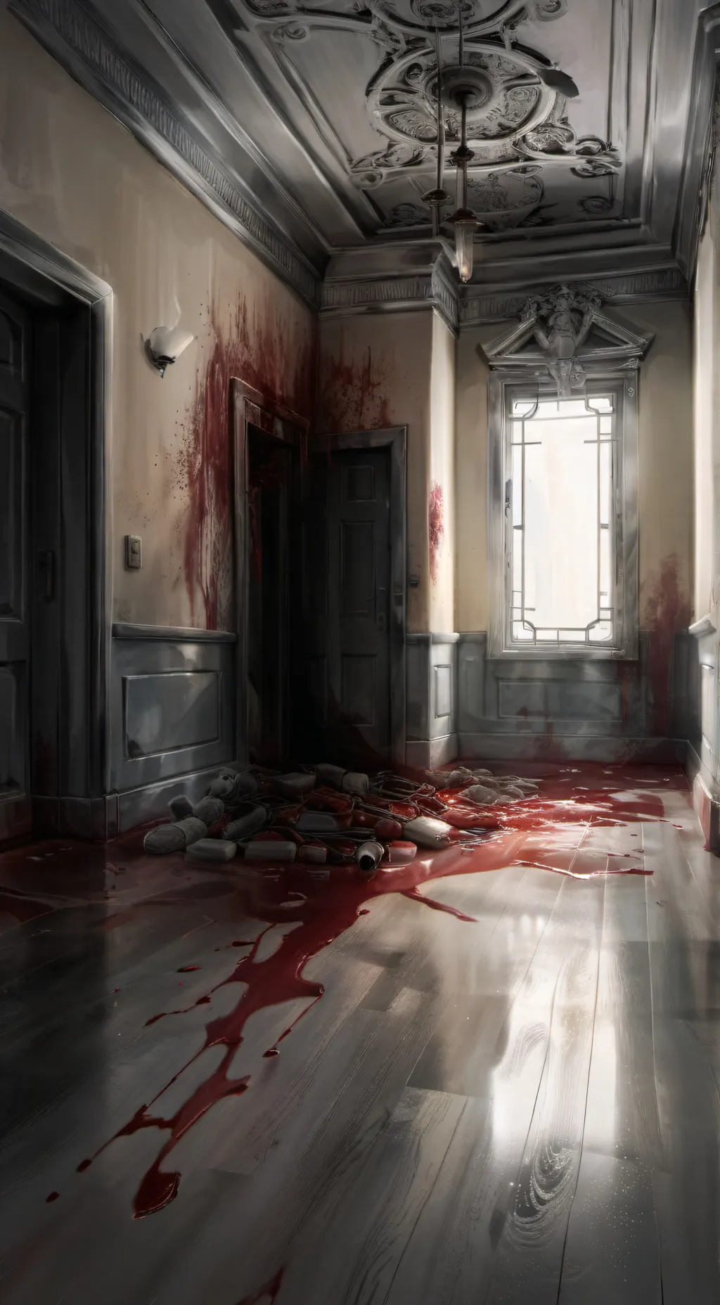 ai character: ☆Abandoned house background