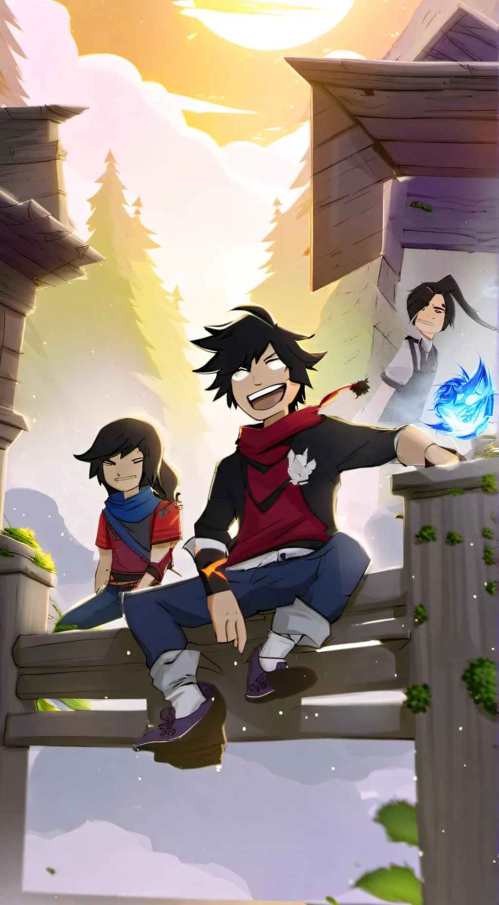 ai character: Zane x Ein background