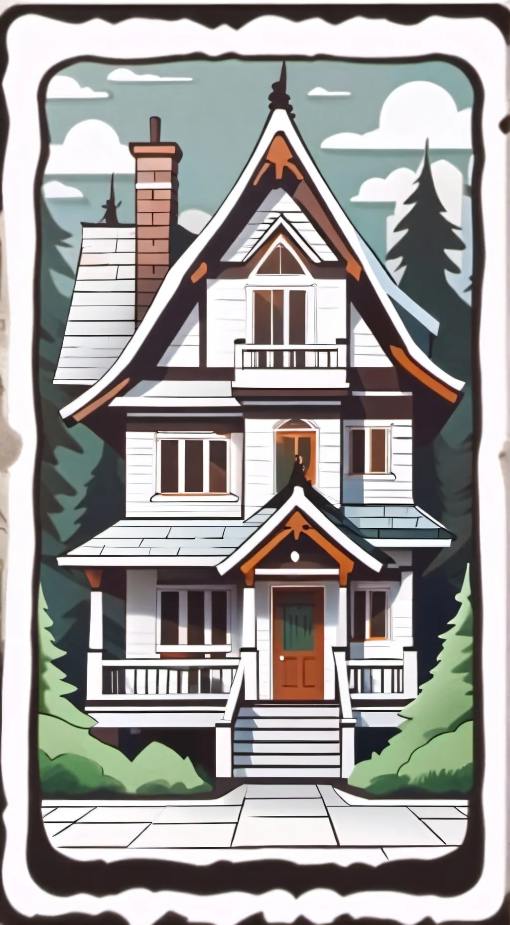 ai character: Small house background