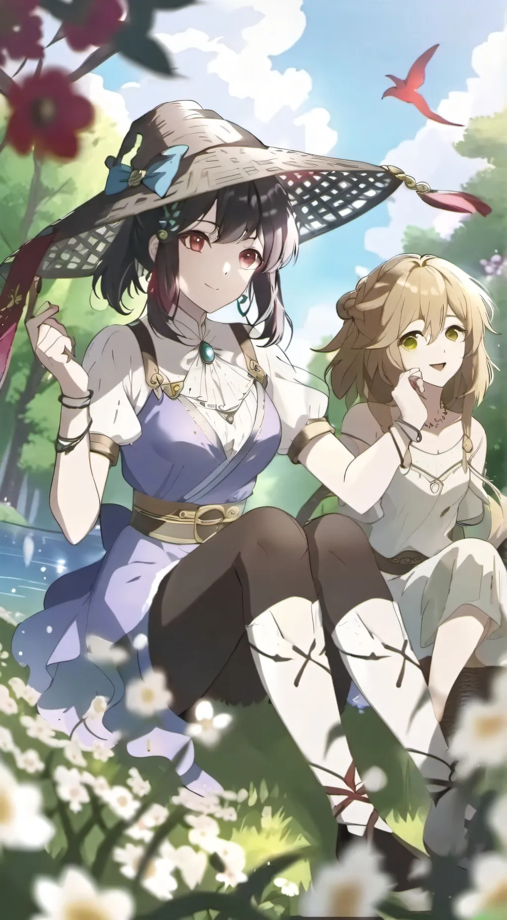 ai character: Emily and nora  background