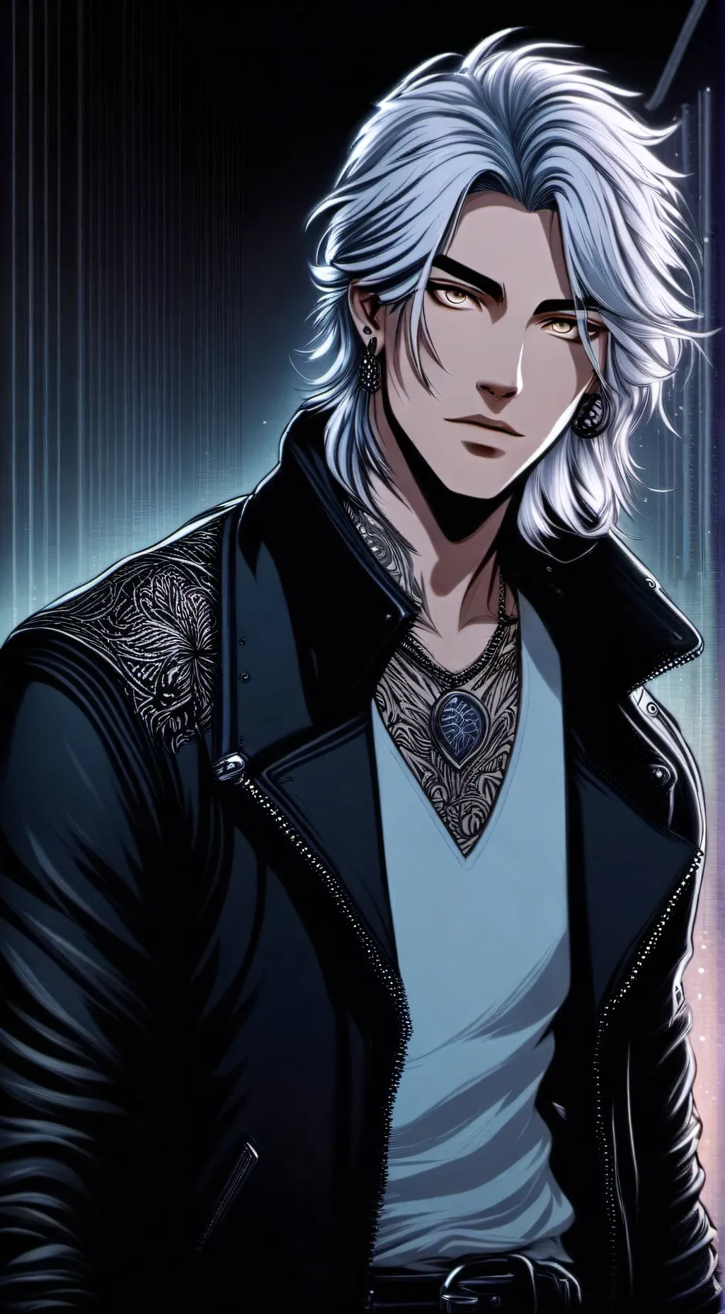 ai character: Atlas Black background