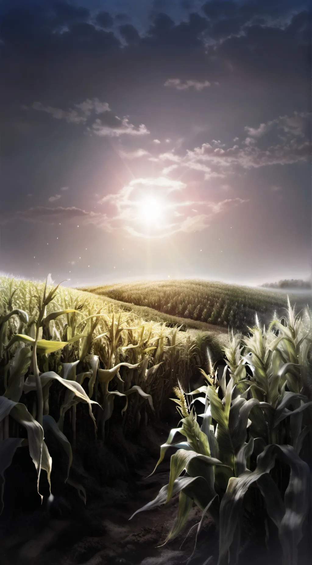 ai character: CornField background