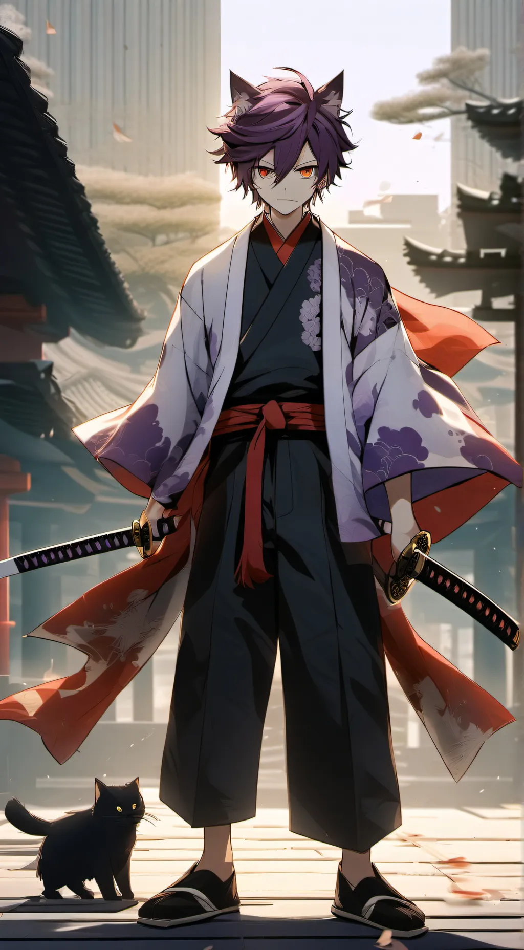 ai character: um1 kokushibo cat background