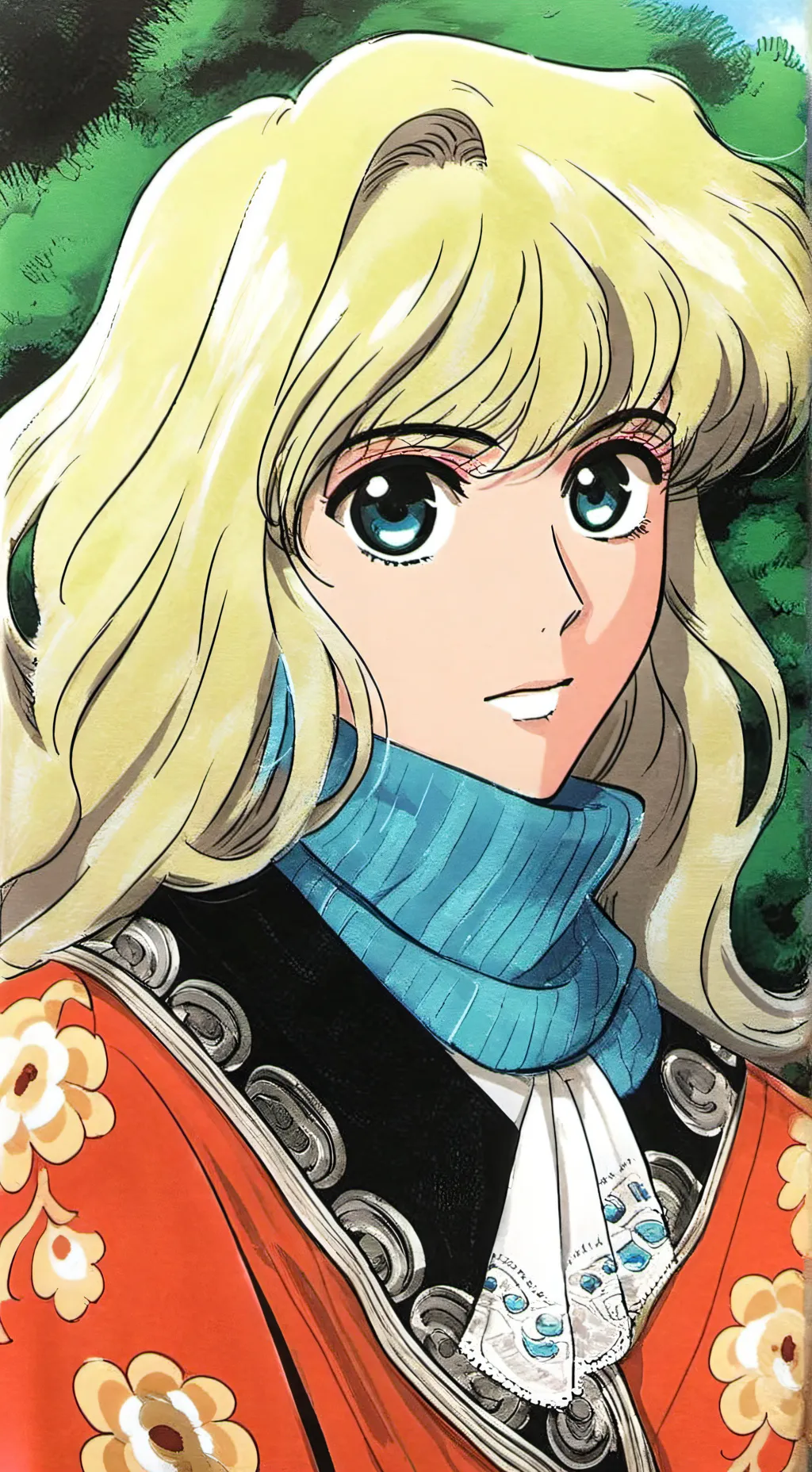 ai character: TV woman x brown background