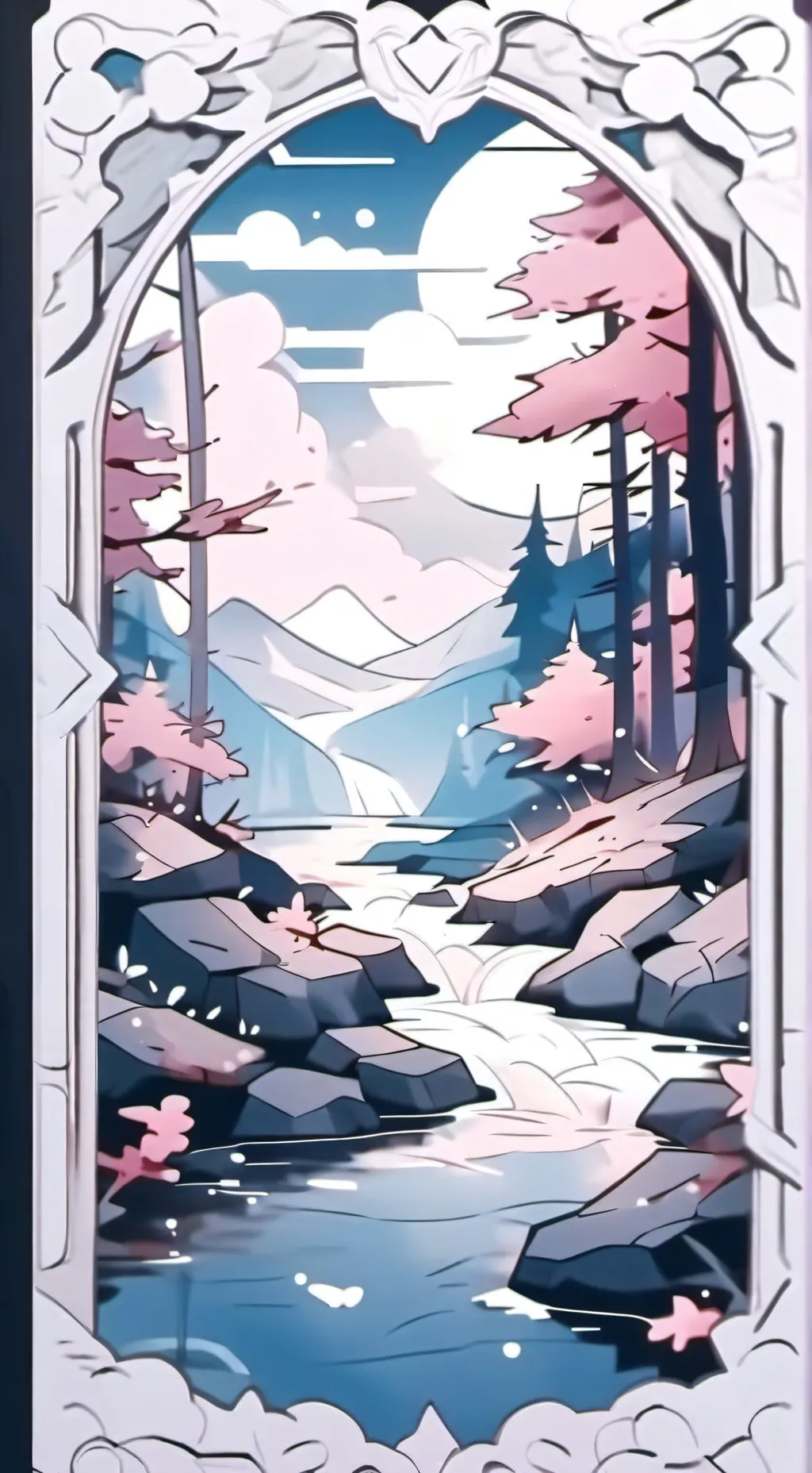 ai character: 🎀🔵BubbleCraft🖍️🐱 background