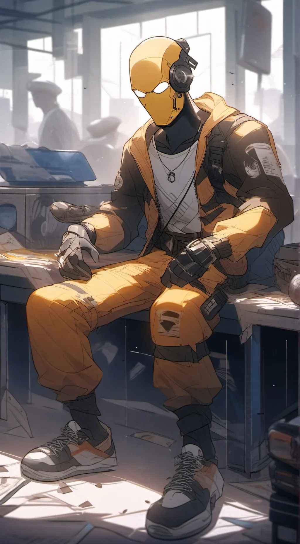 ai character: Crash test dummy background