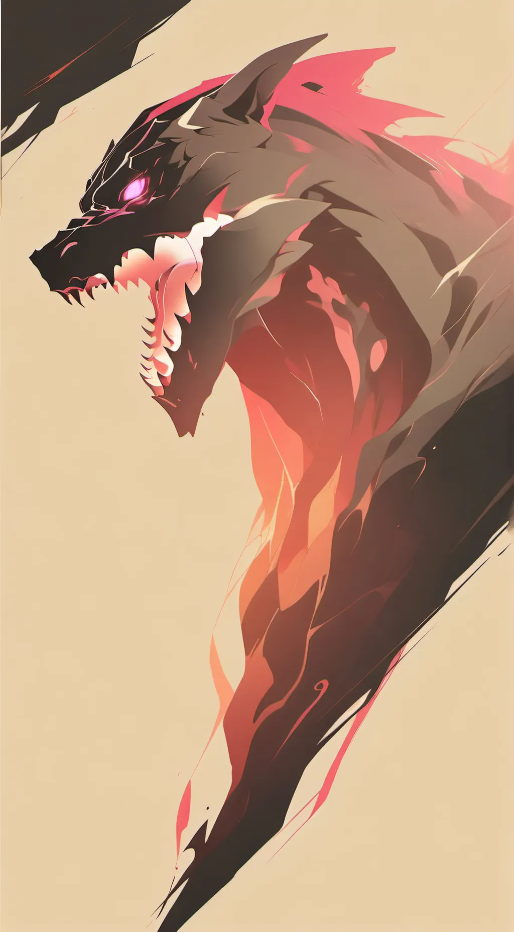 ai character: Godzilla  background