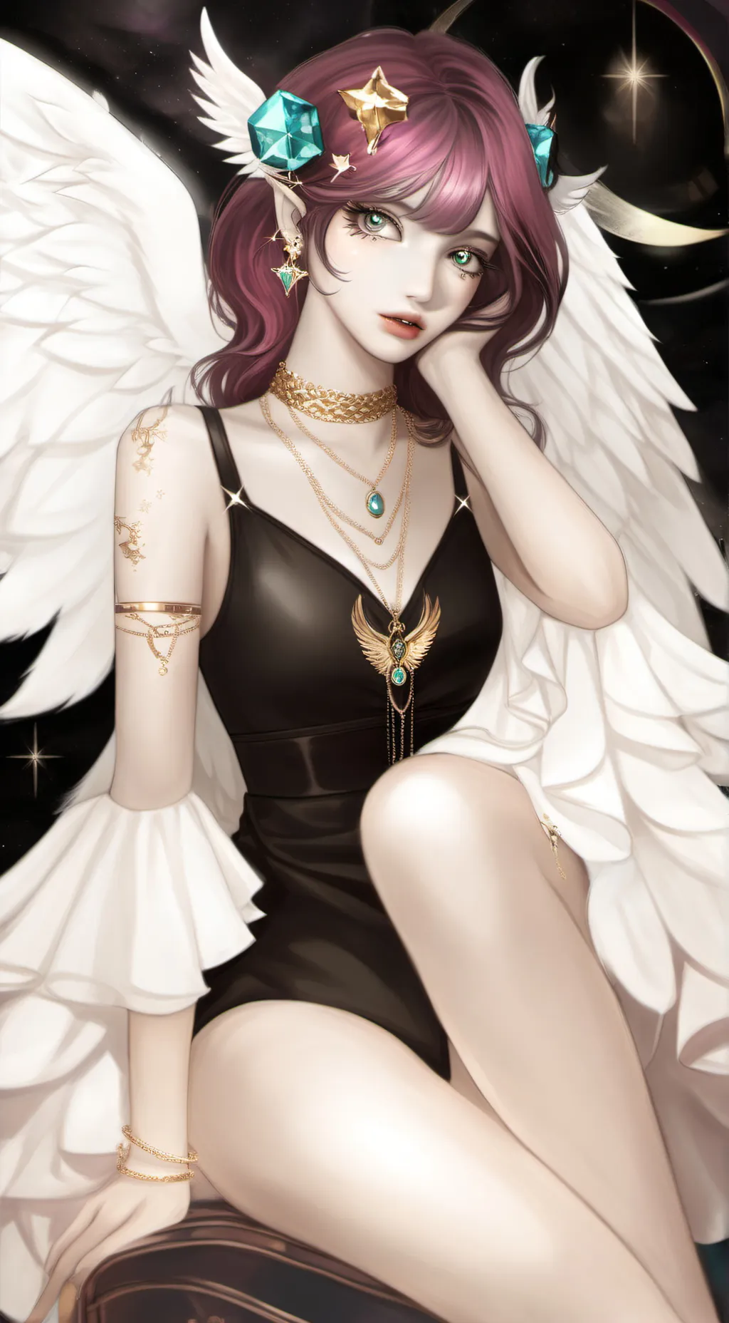 ai character: ꧁ᬊᬁᴀɴɢᴇʟᬊ᭄꧂ background