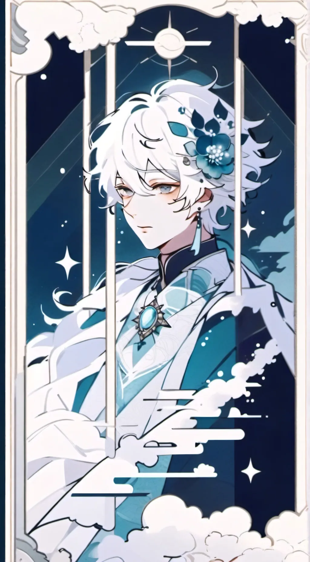 ai character: nabi x santi background