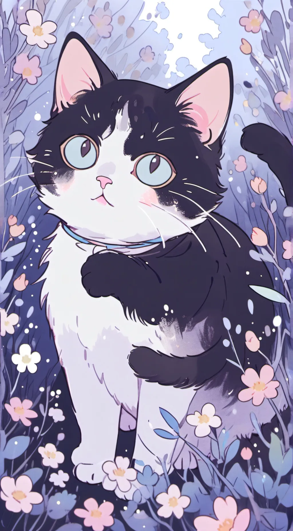 ai character: cat 😺💕  background