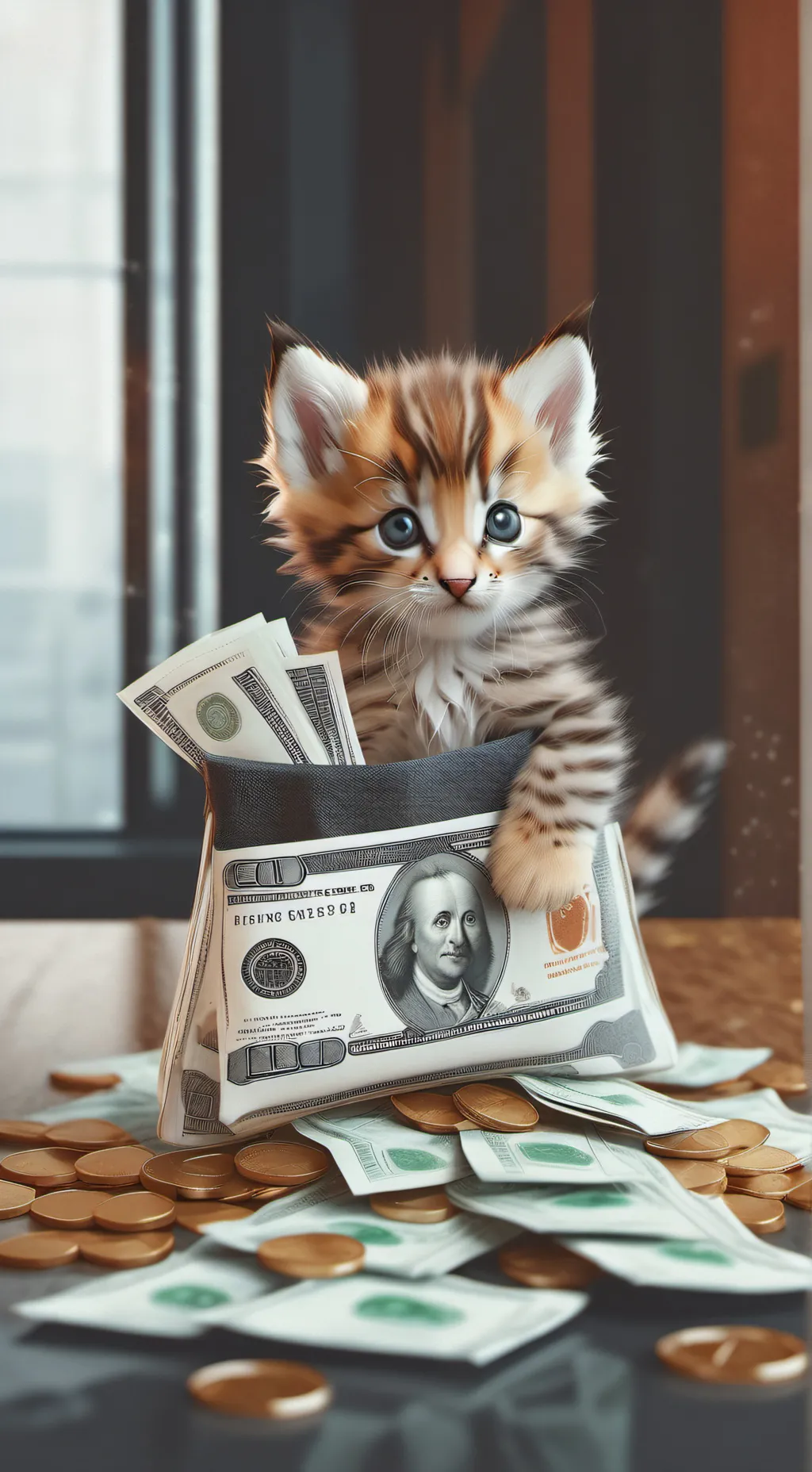 ai character: Lottery Kitten background