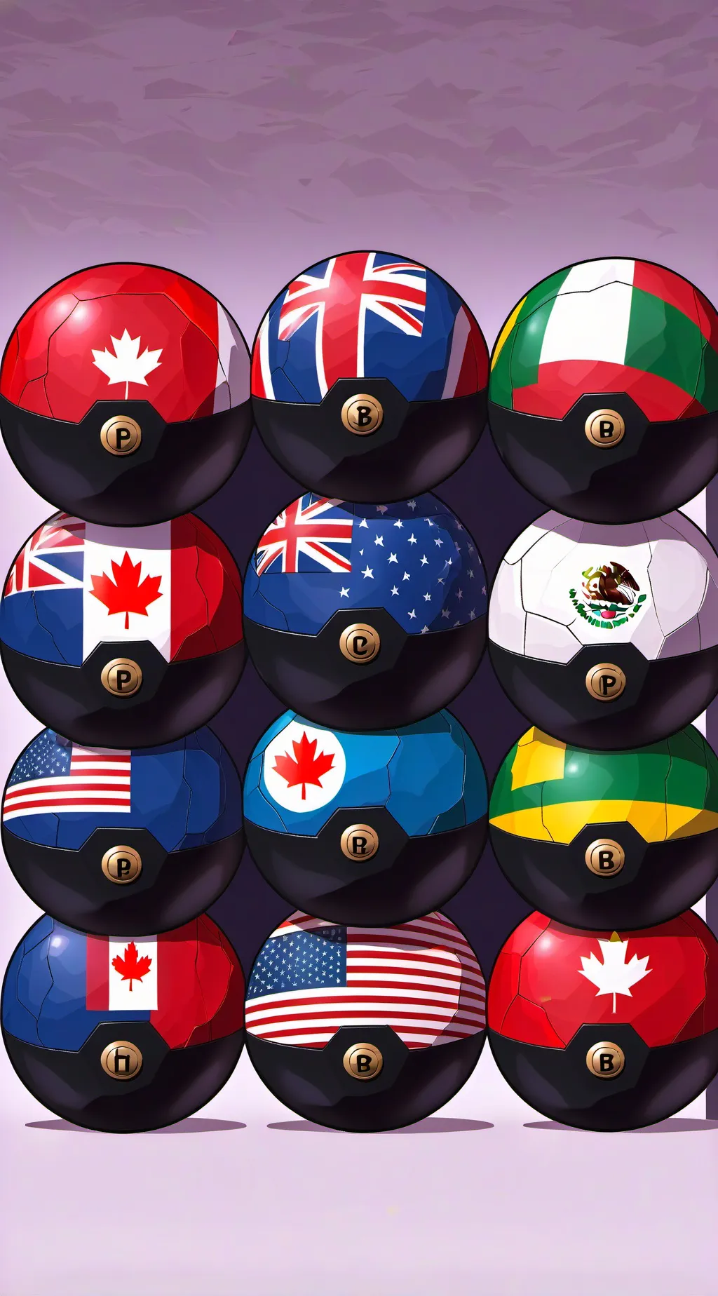 ai character: Countryballs background