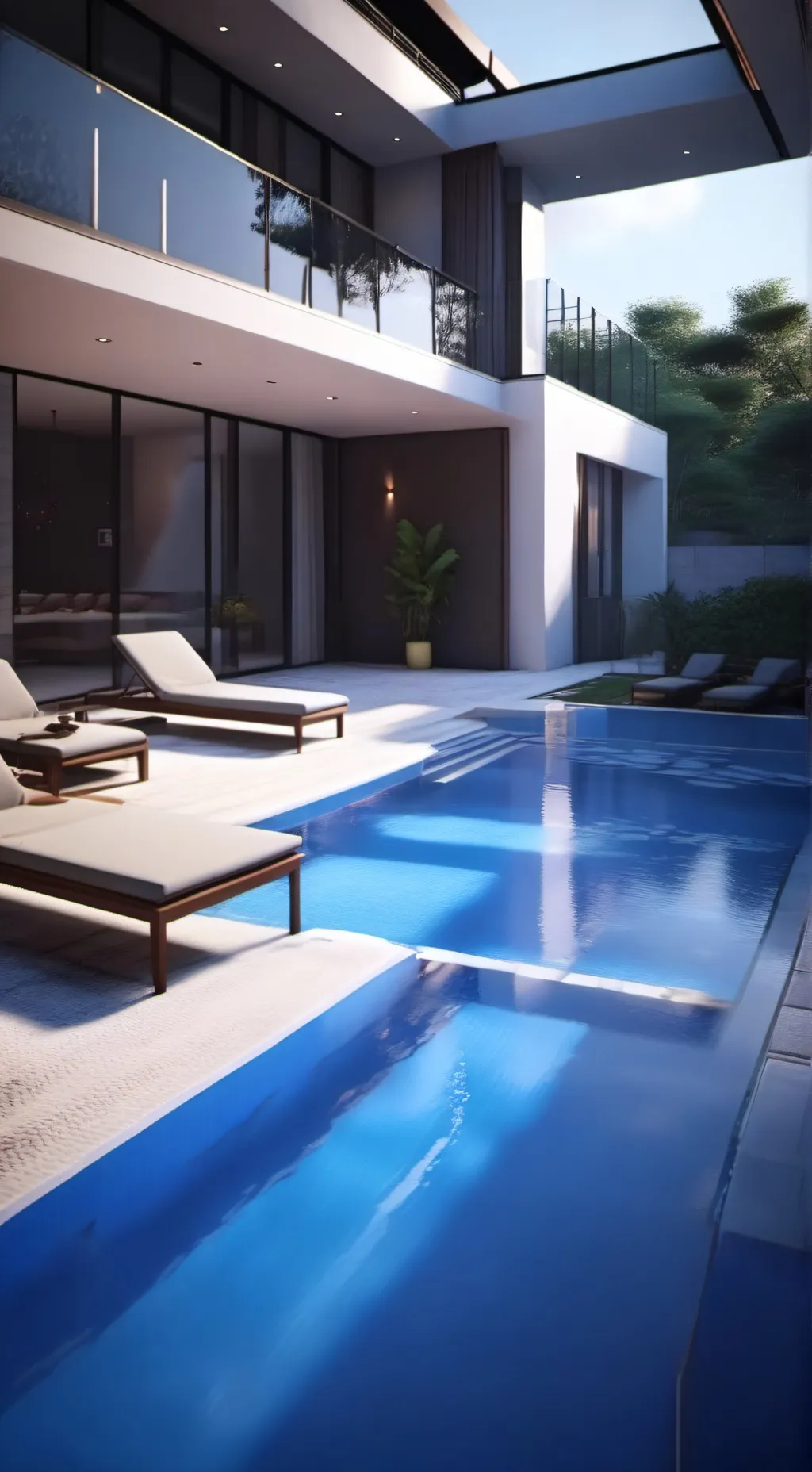 ai character: pool party  background