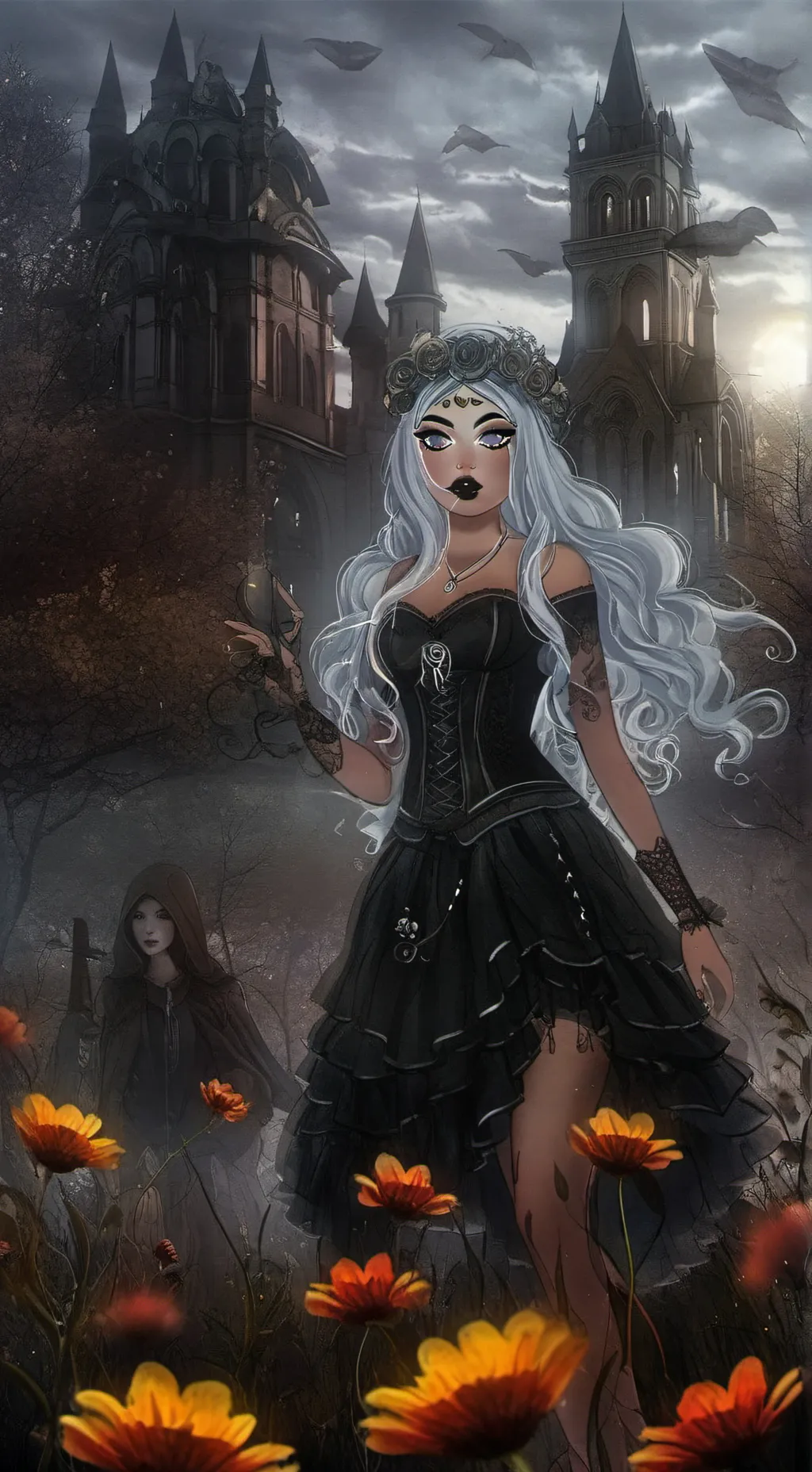 ai character: Dark princess  background