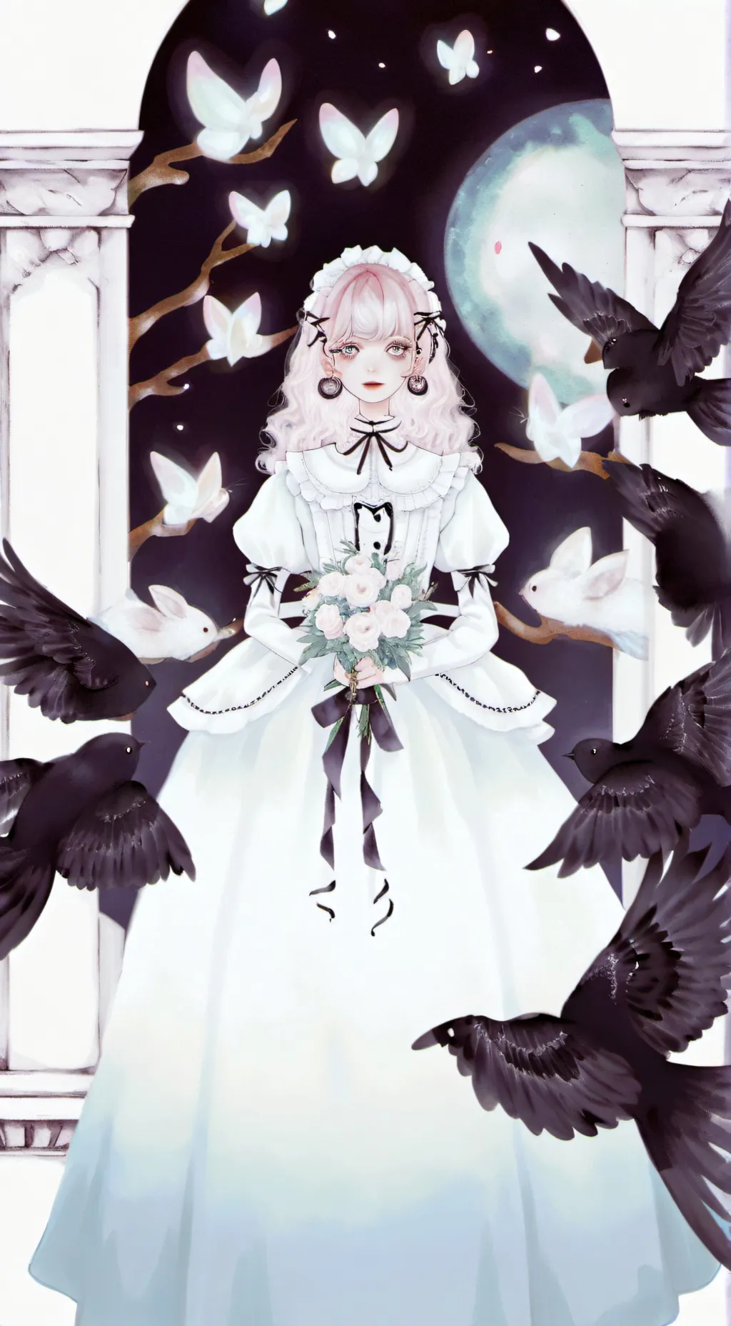 ai character: ●○show time vee●○° background