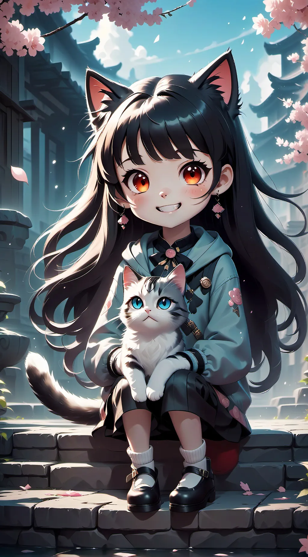 ai character: UwU Cat background