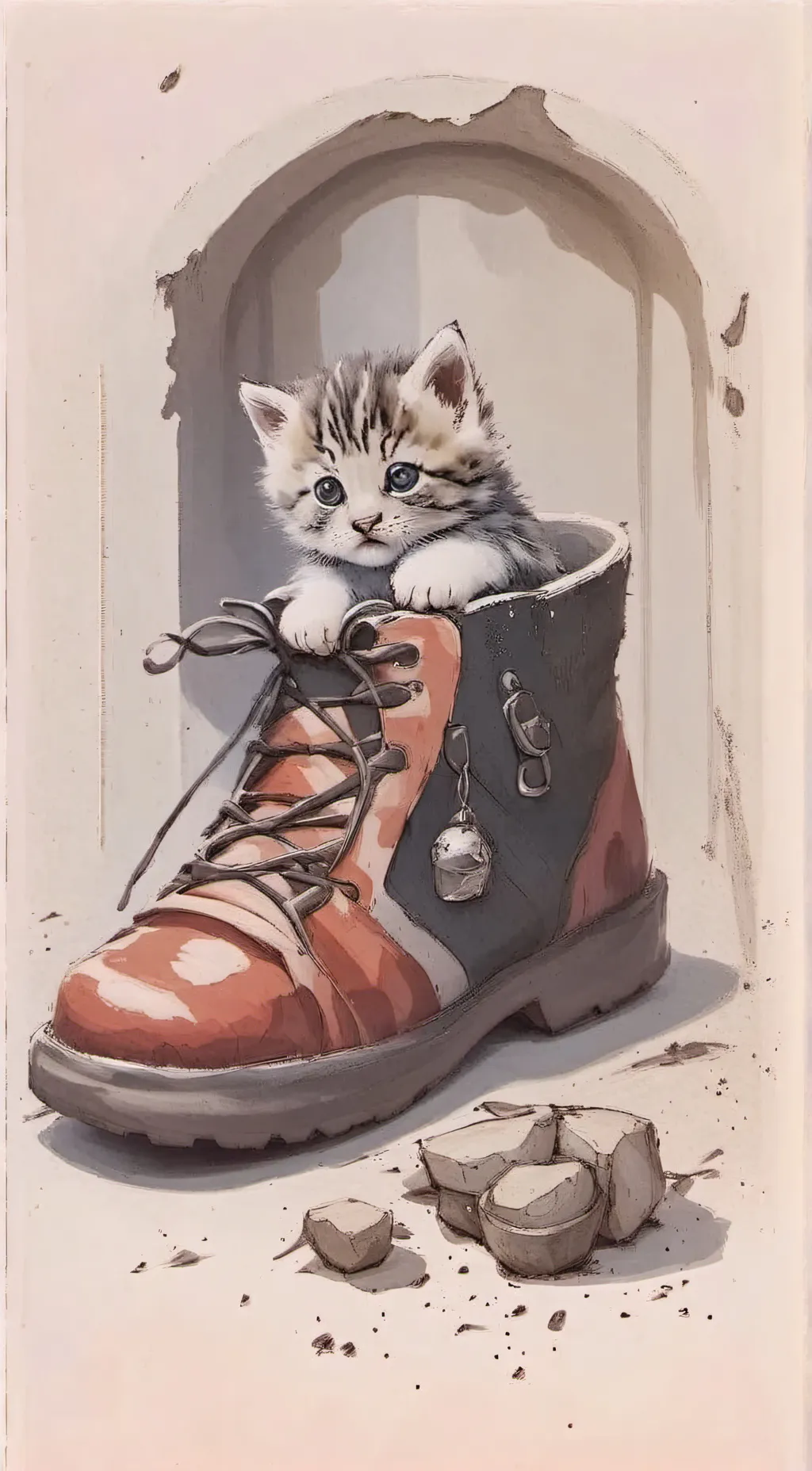 ai character: Shoe cat background