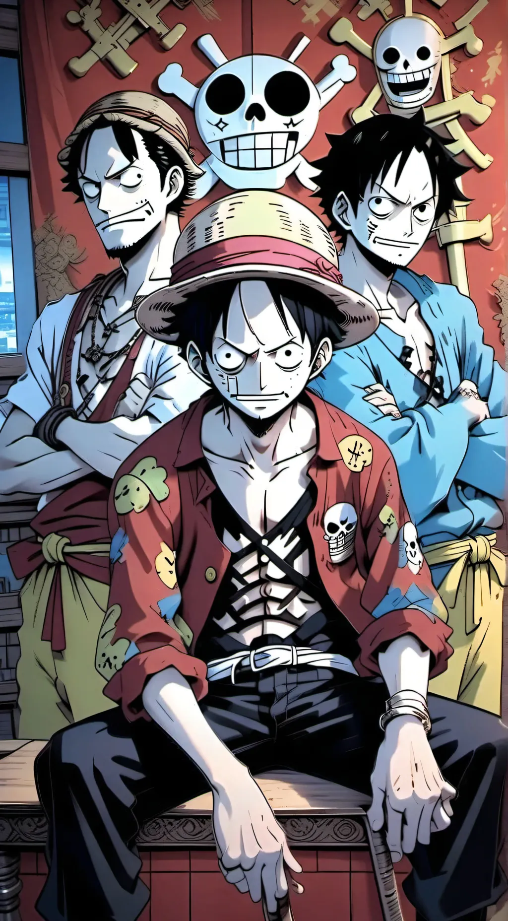 ai character: One piece background