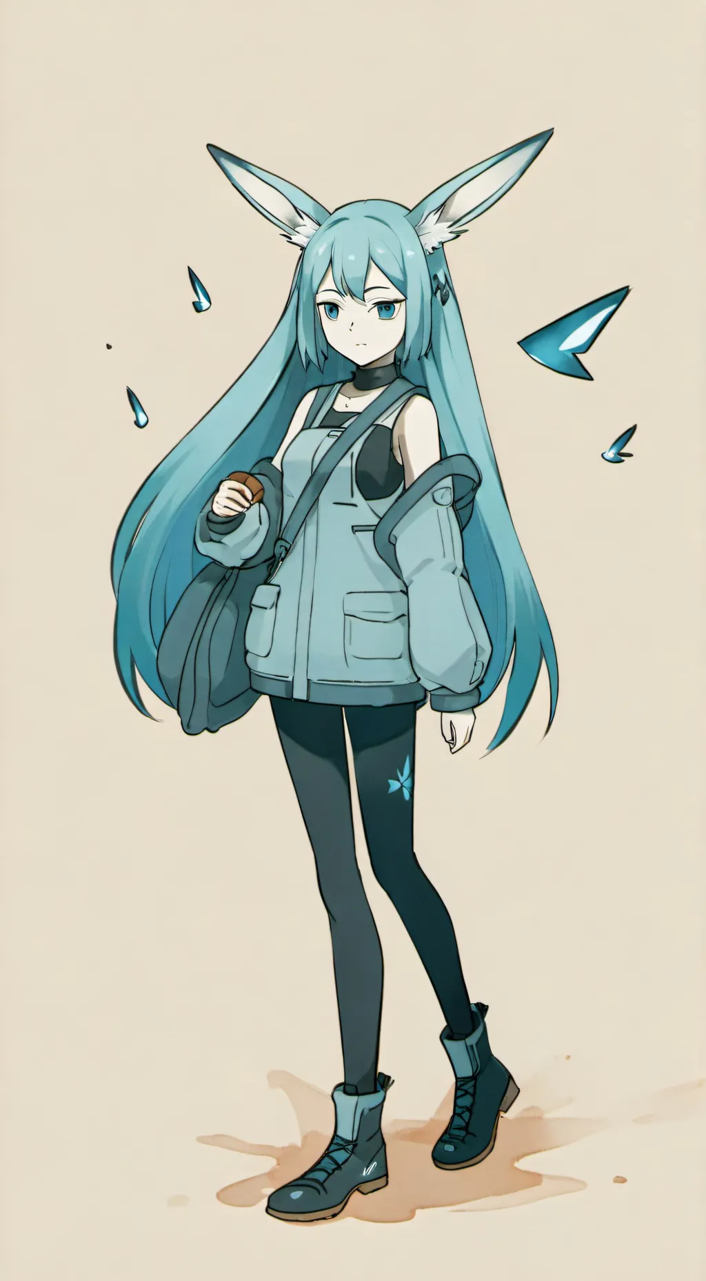 ai character: Glaceon girl background