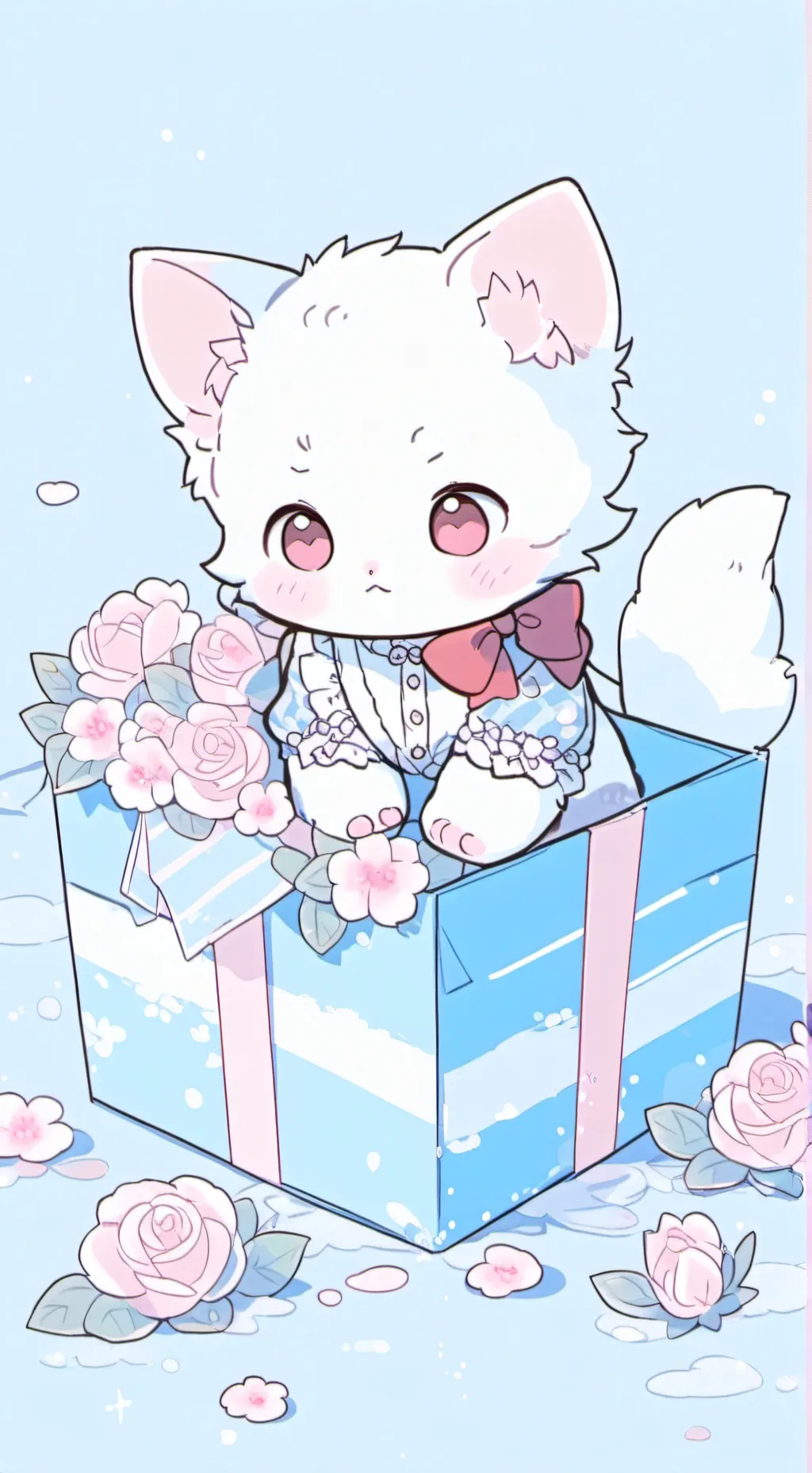 ai character: abandoned kitten background