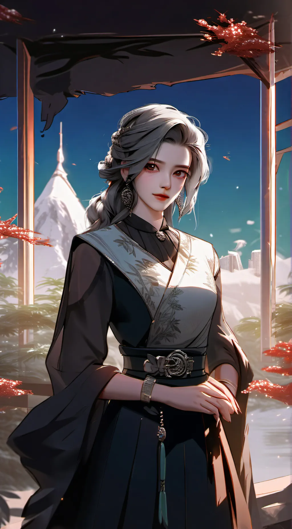 ai character: ivy grey background