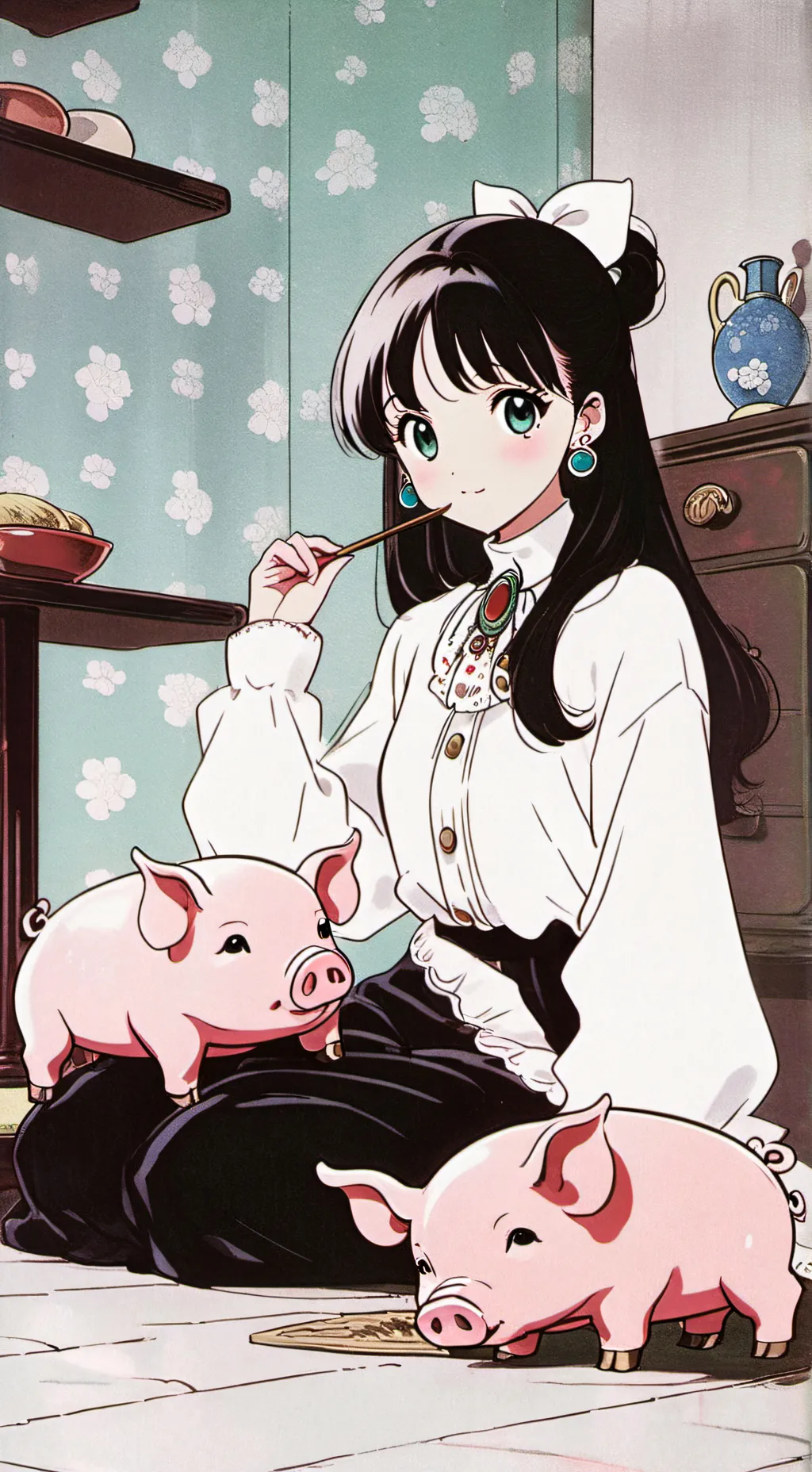 ai character: click here background