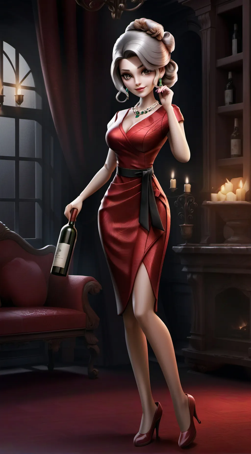 ai character: Anita drunken mom  background