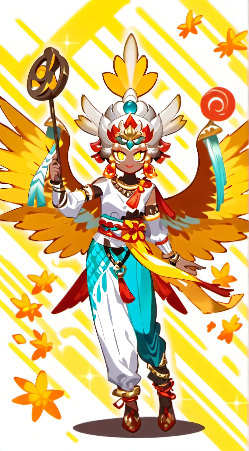 ai character:  burningcheese background