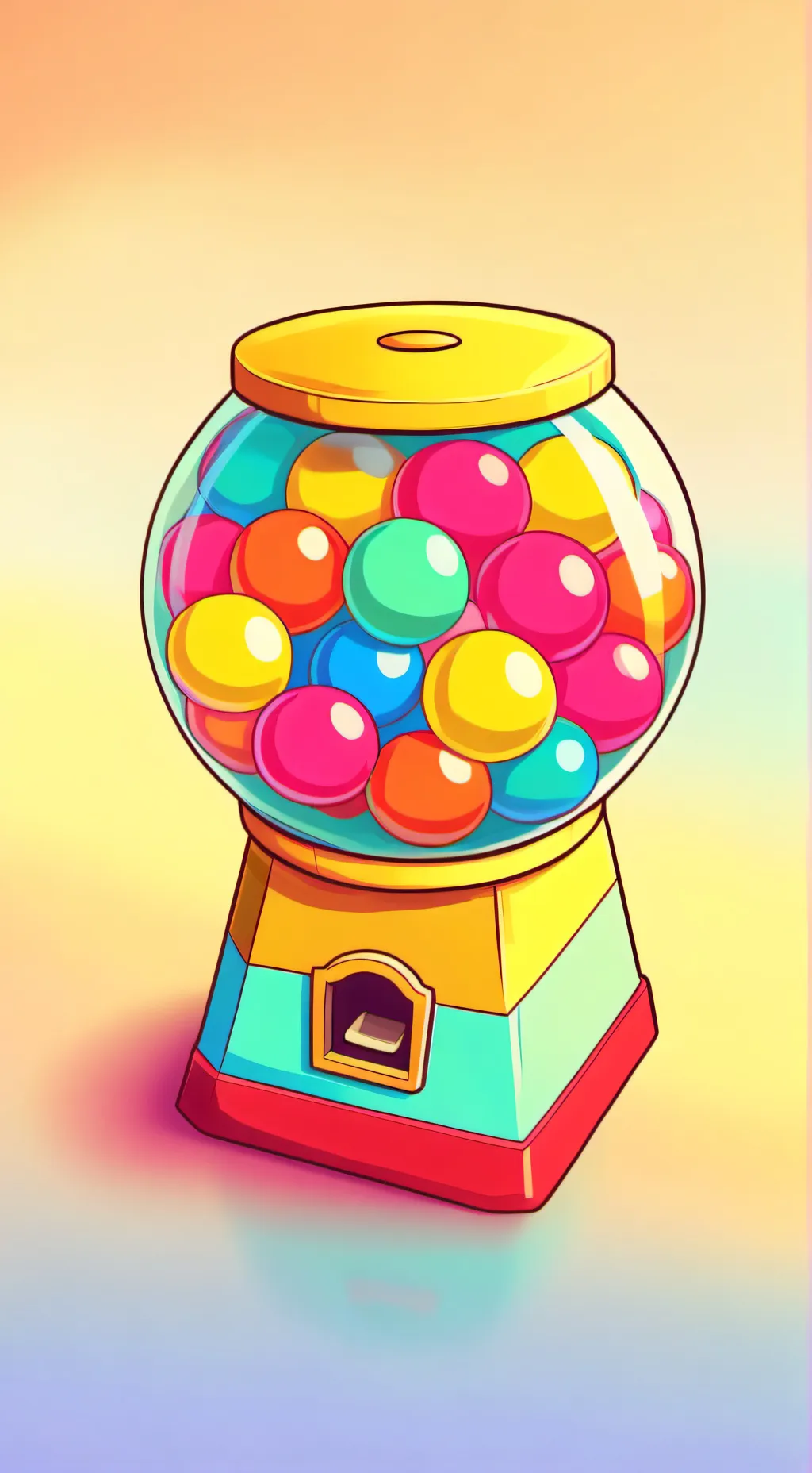 ai character: Gumball machine  background