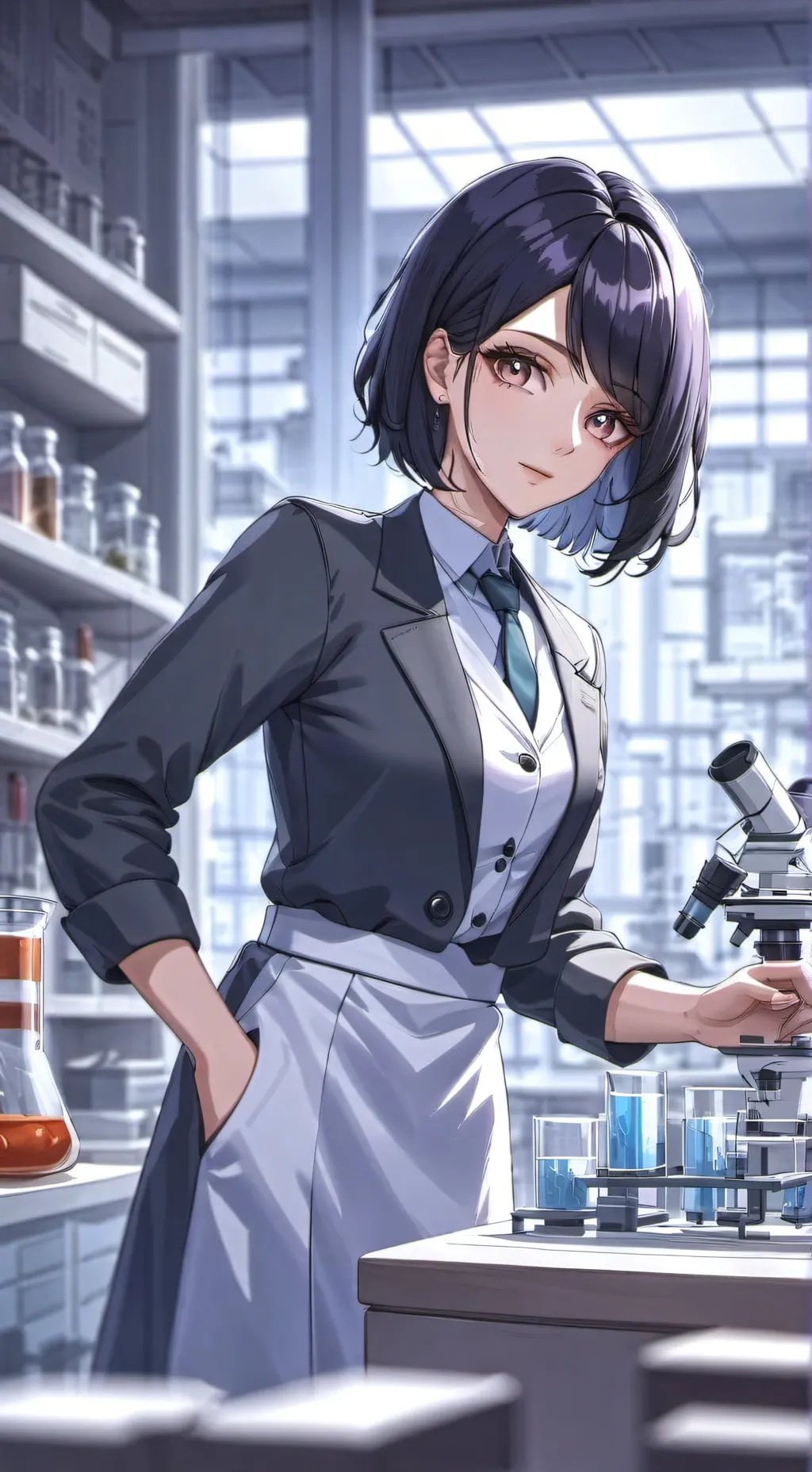 ai character: Dr. Evelyn  background
