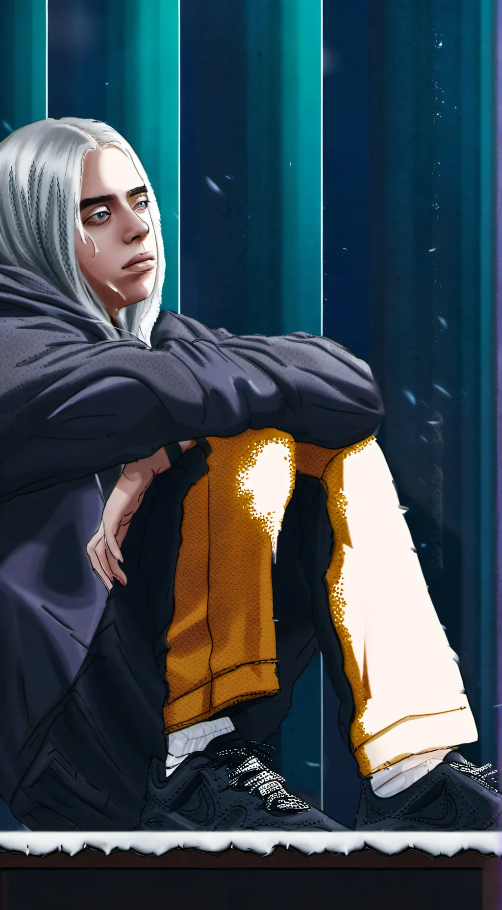 ai character: Billie Eilish  background