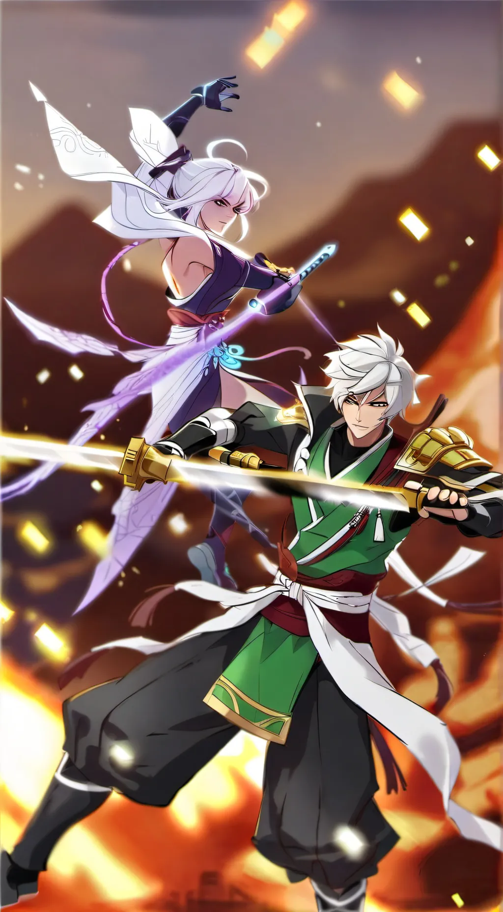 ai character: Lloyd and harumi background