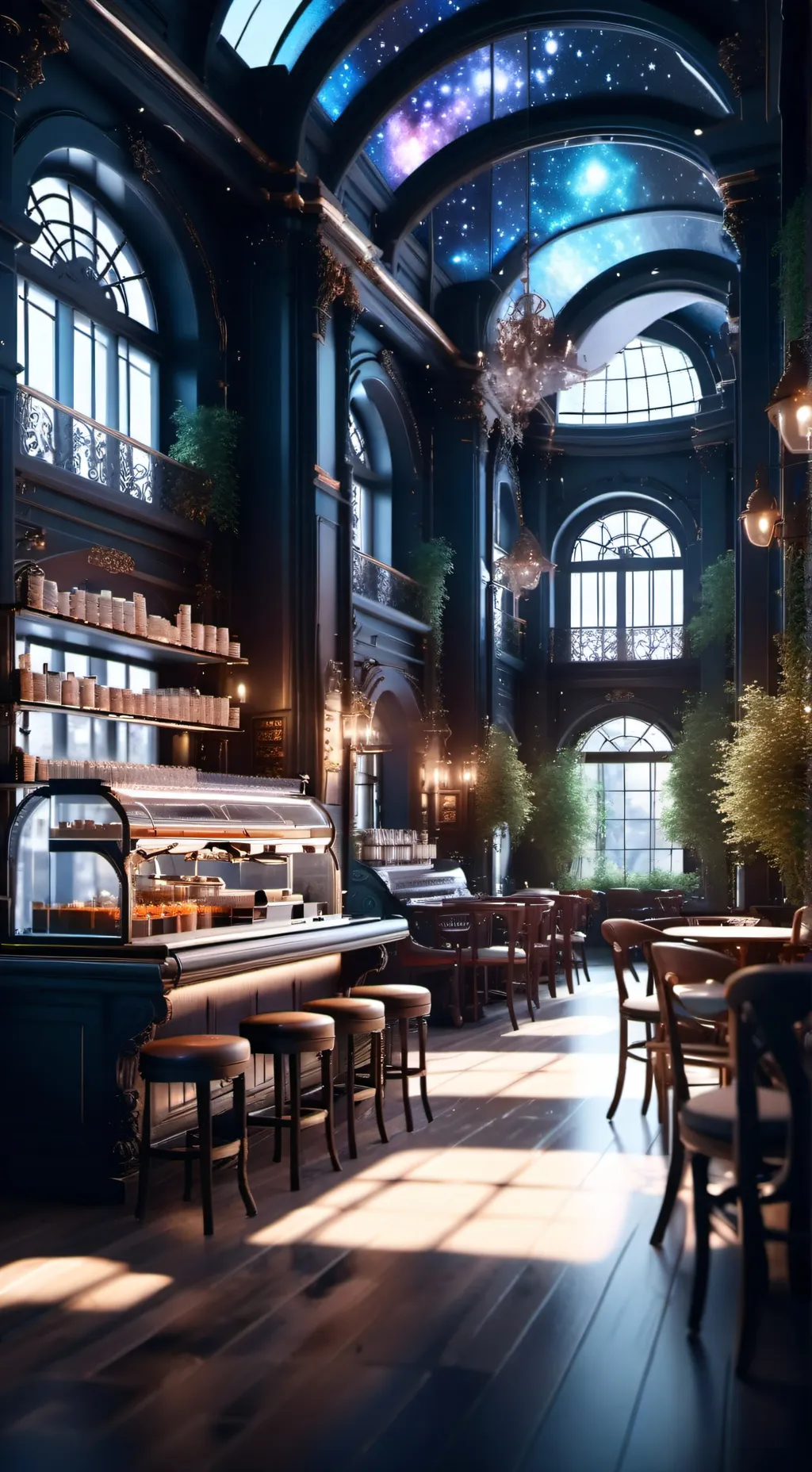 ai character: The Café background