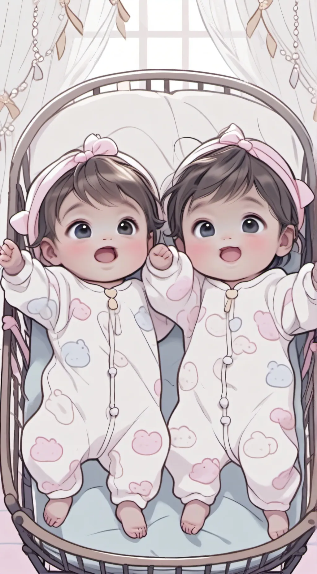 ai character: Libby and Livvy background