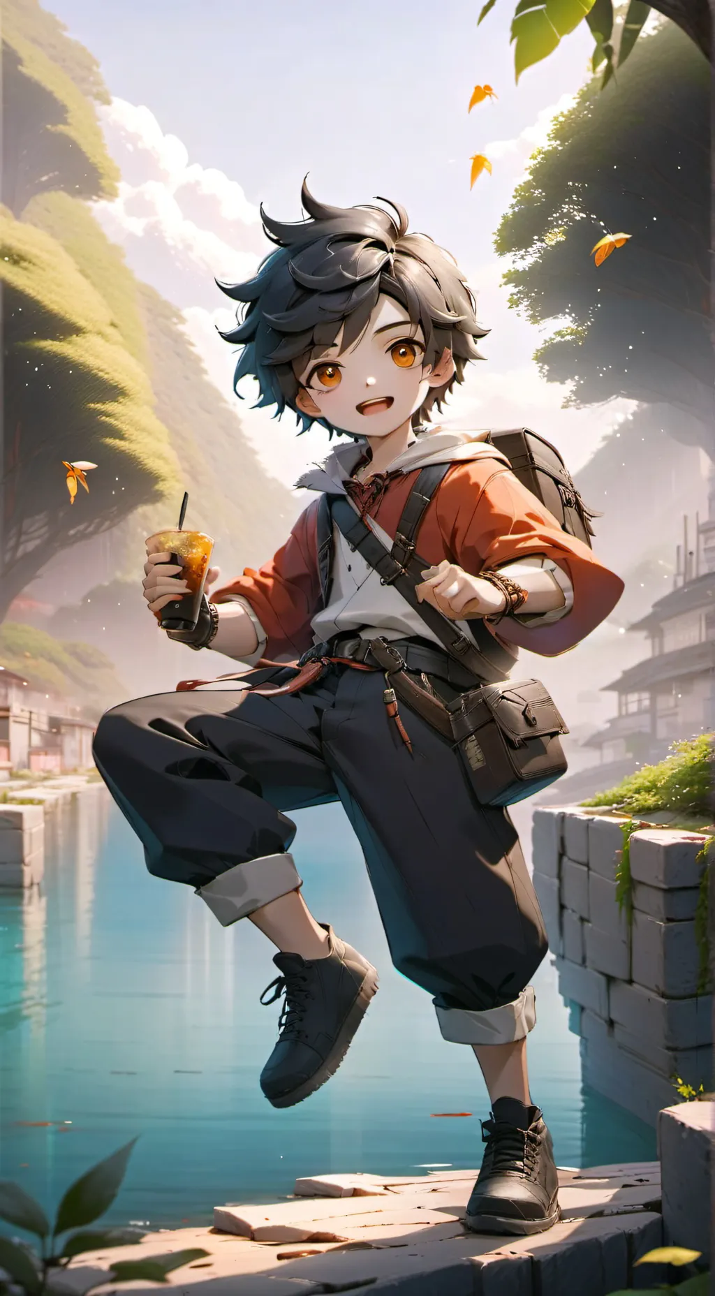 ai character: олешка background