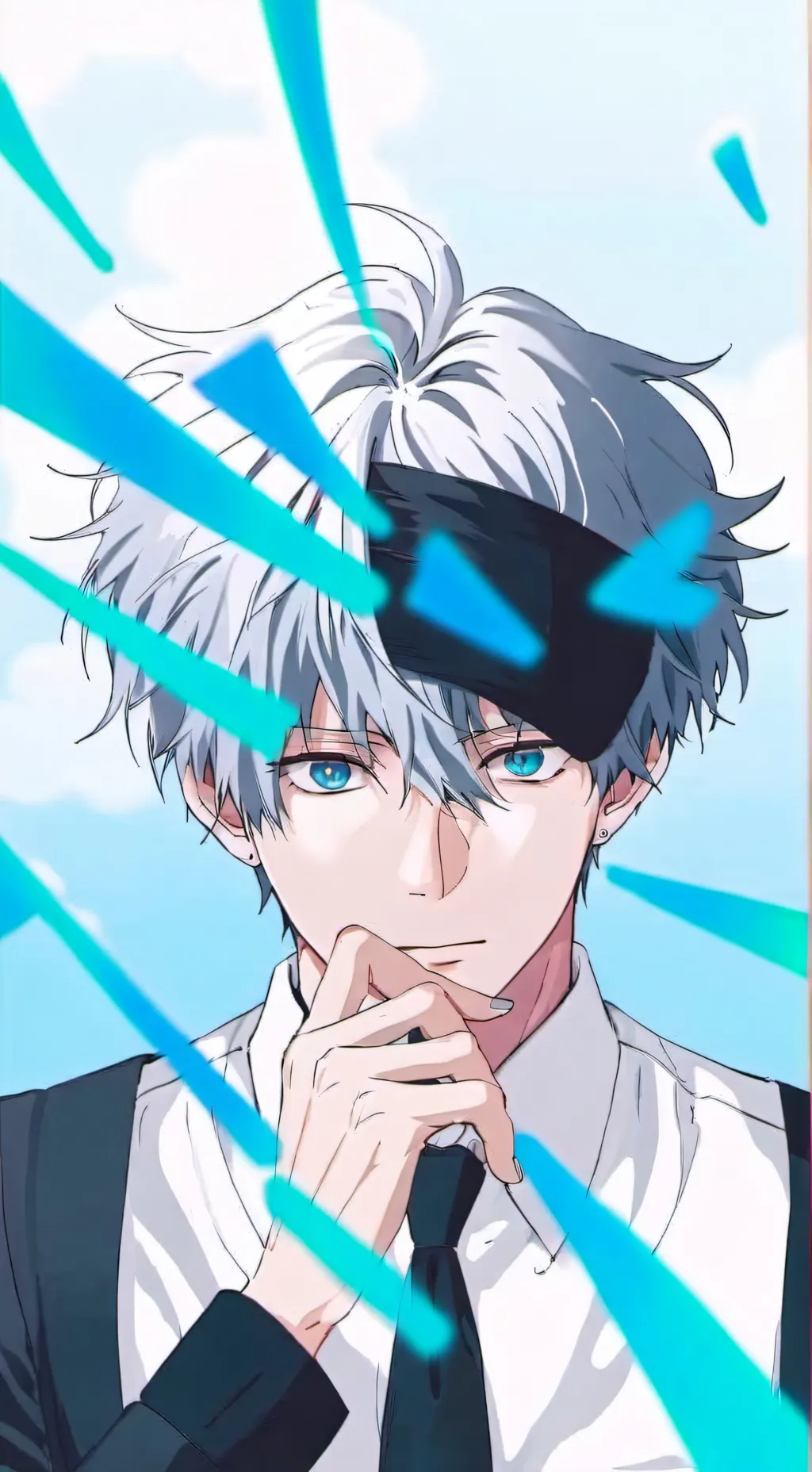 ai character: satoro gojo background