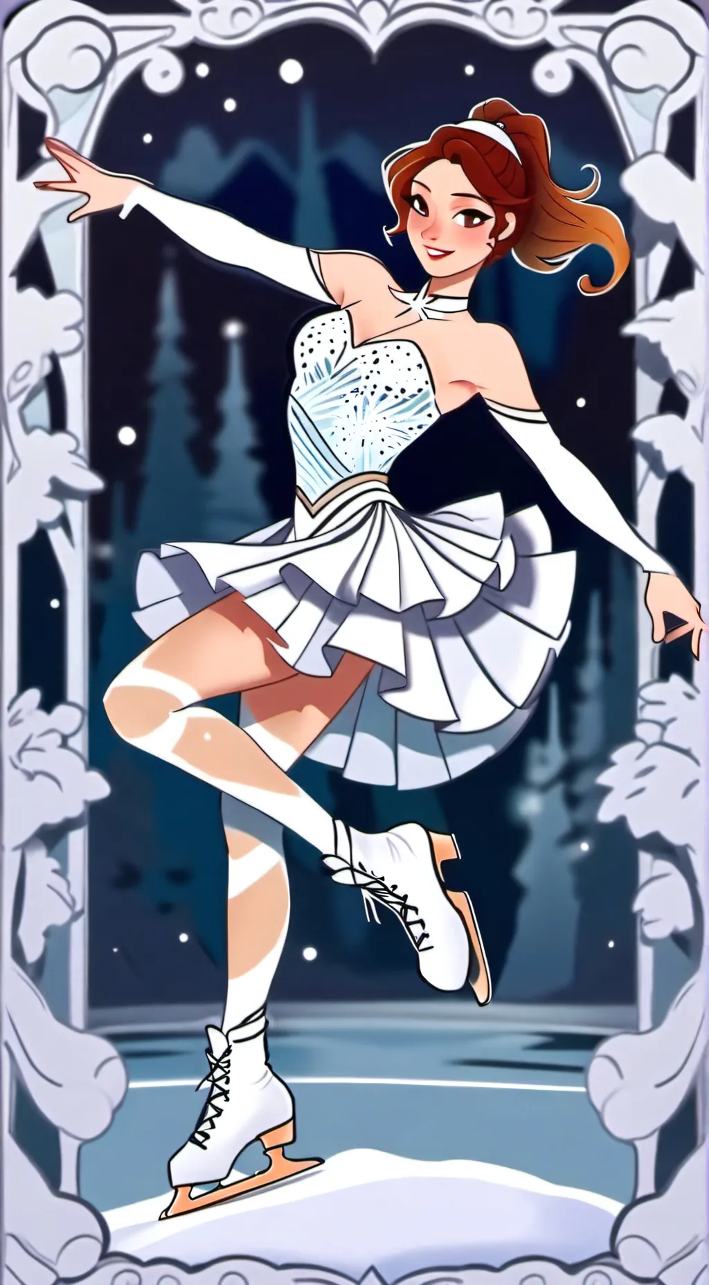 ai character: Alina Katavoiva  background