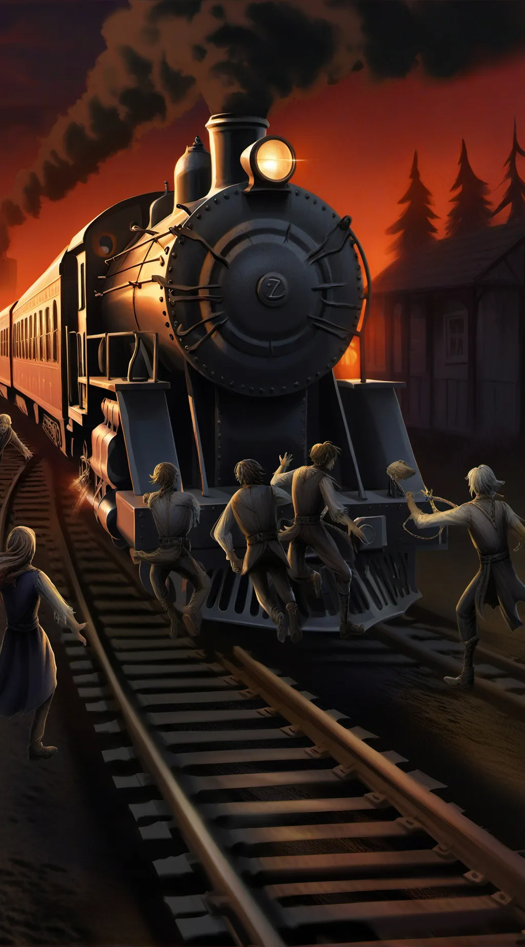 ai character: Tied up people background