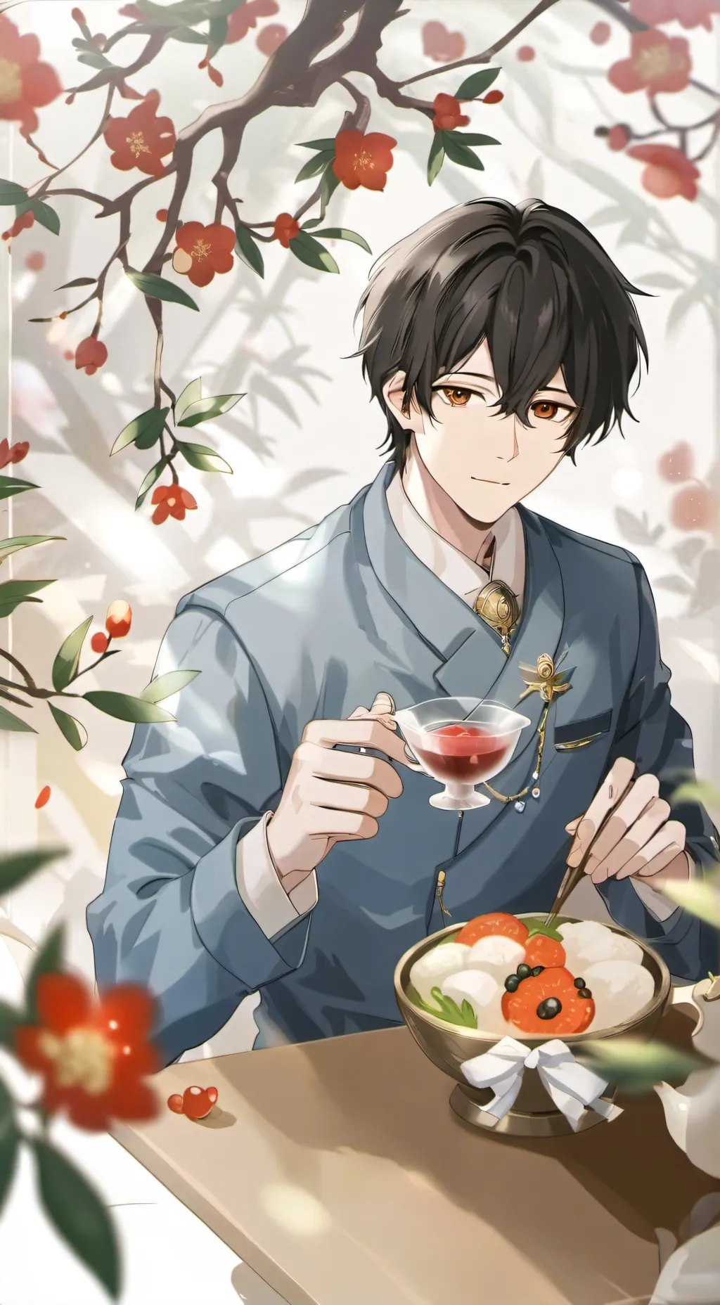 ai character: Akashi Tokuoka background