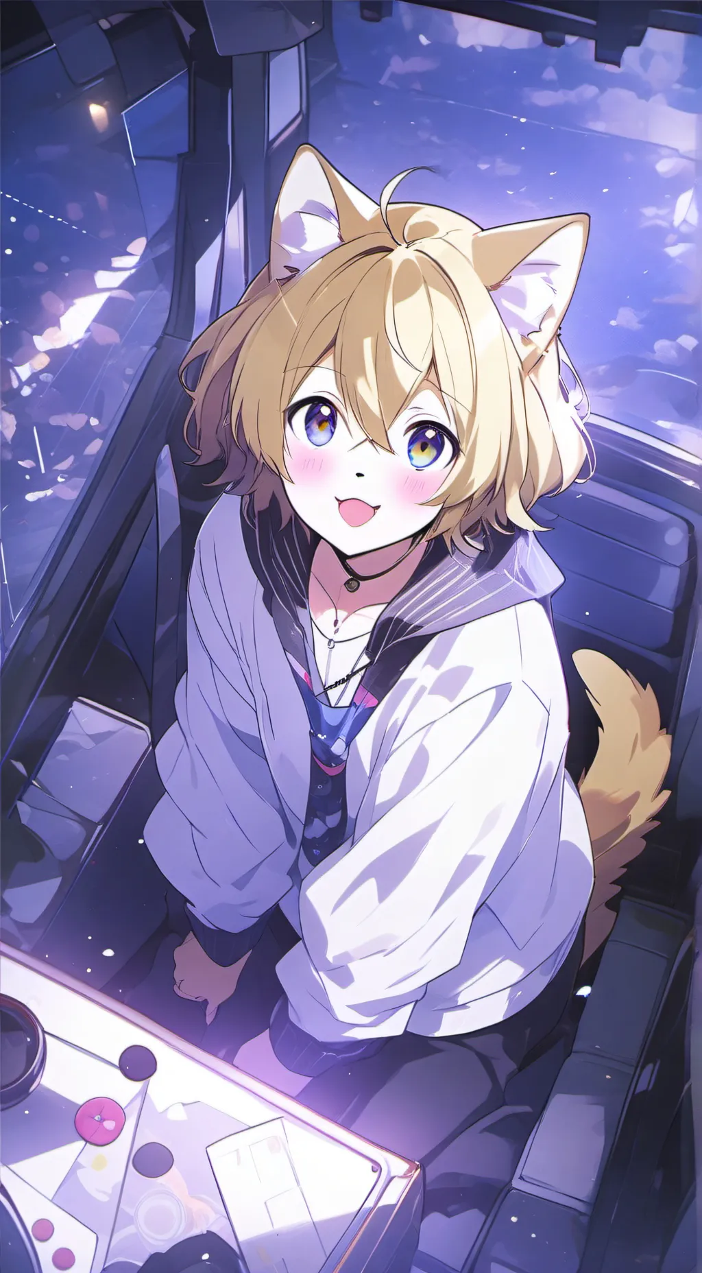 ai character: MURDER DRONES N!!! background