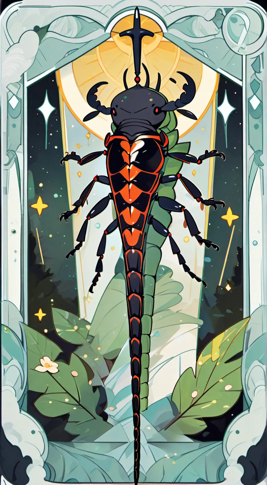 ai character: heat centipede background