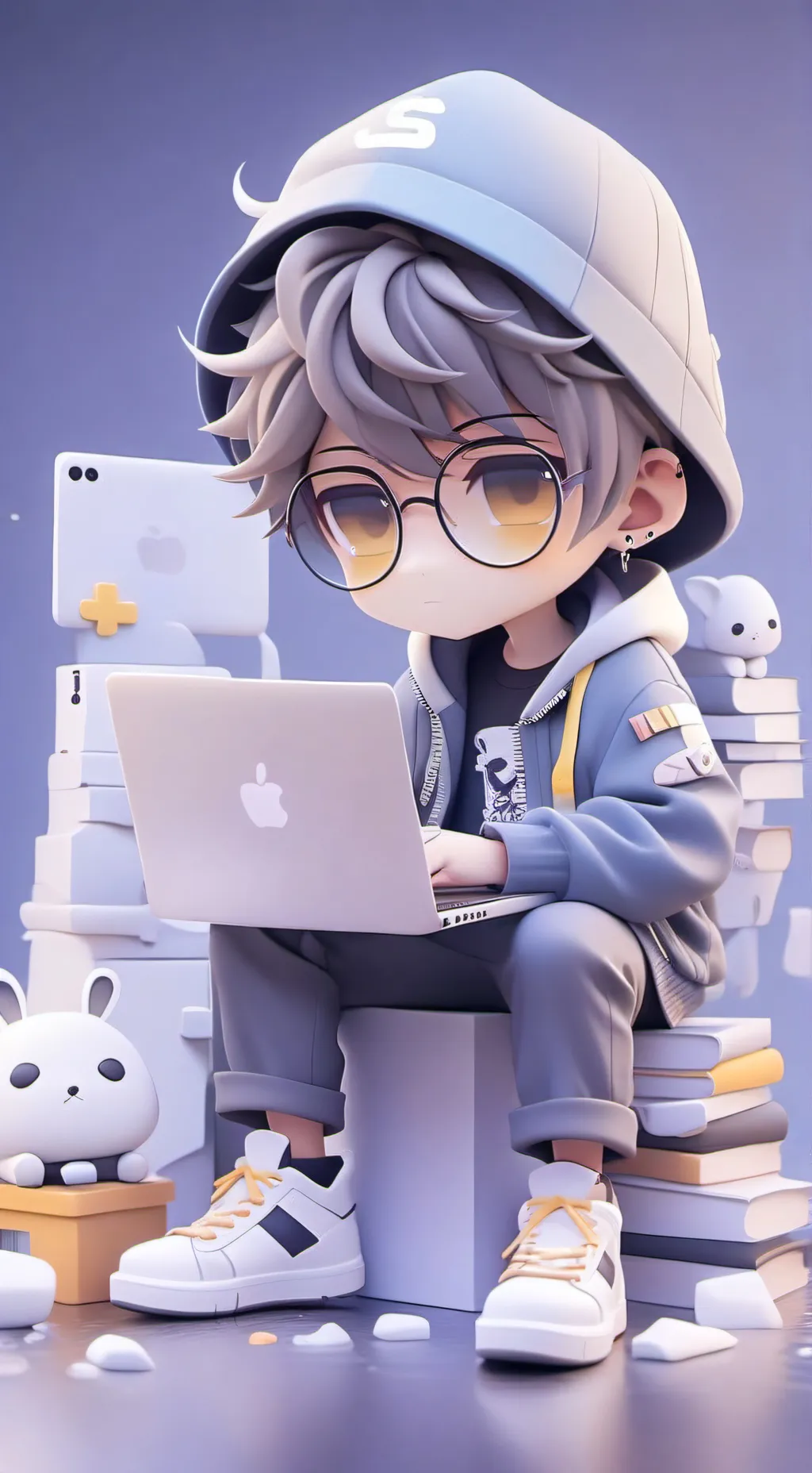 ai character: hacker qui hack background