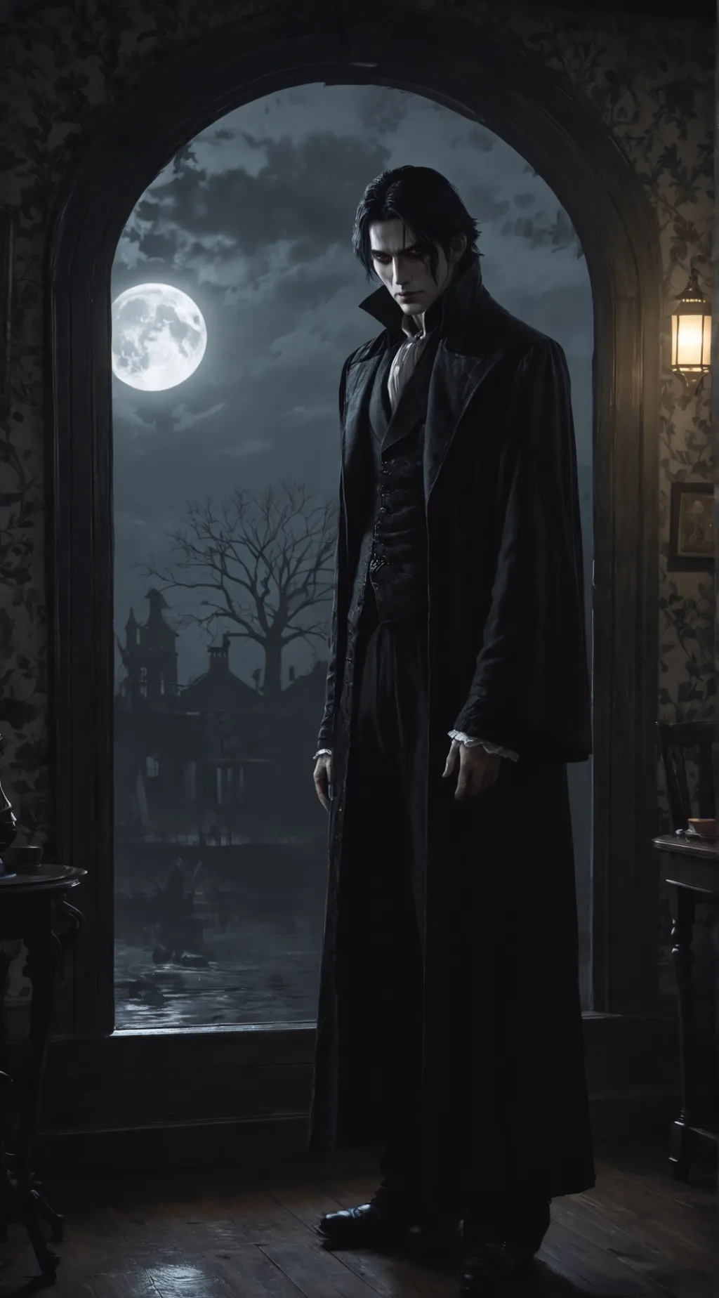 ai character: Salem background