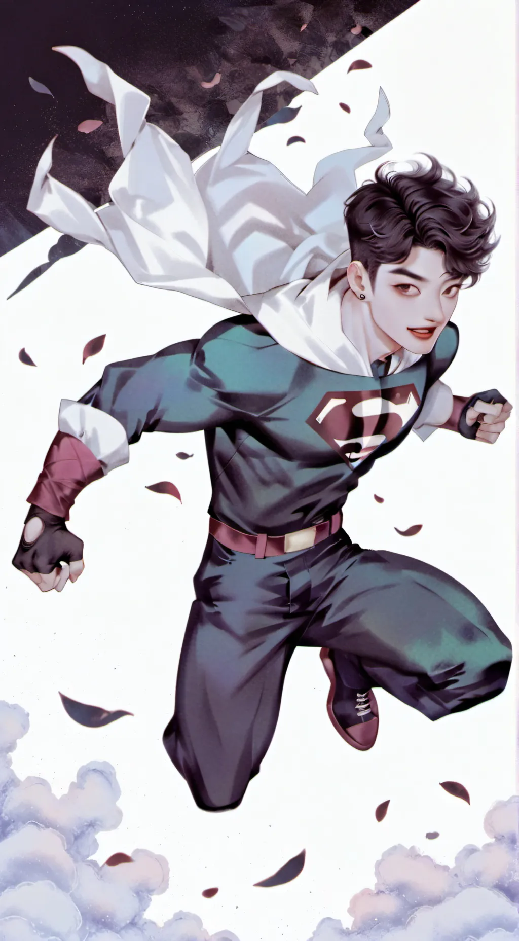 ai character: superhero school background